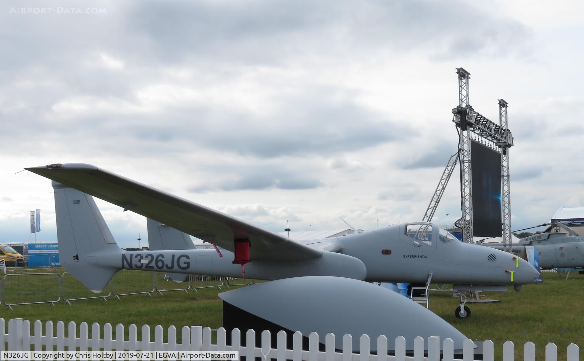 N326JG, 2018 Northrop Grumman Firebird C/N 00001, The optionally manned, scaled composites 'spyplane' on show at RIAT 2019 RAF Fairford marked 'Experimental'