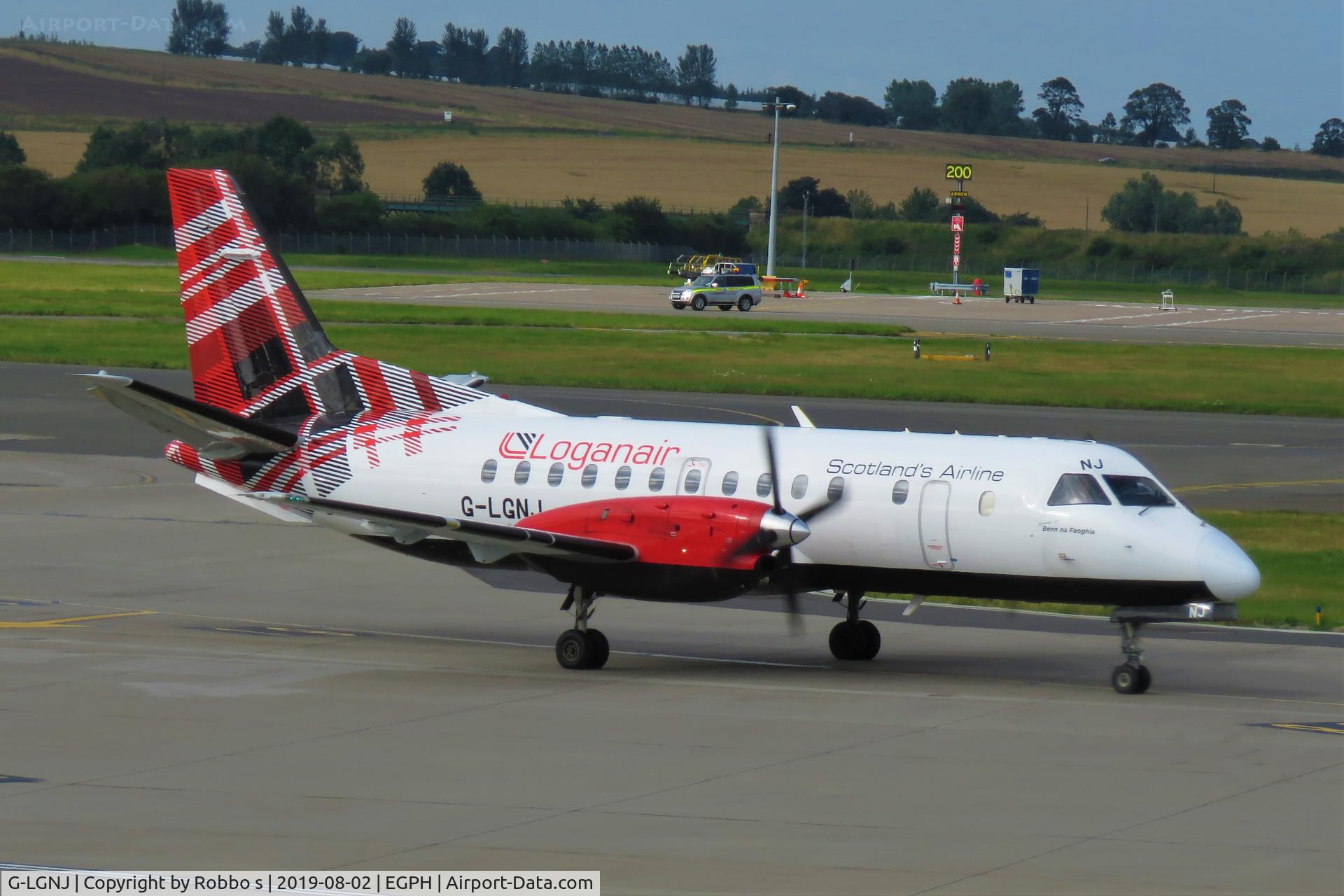 G-LGNJ, 1989 Saab 340B C/N 340B-173, G-LGNJ SAAB 340B of Loganair at Edinburgh Airport Scotland.