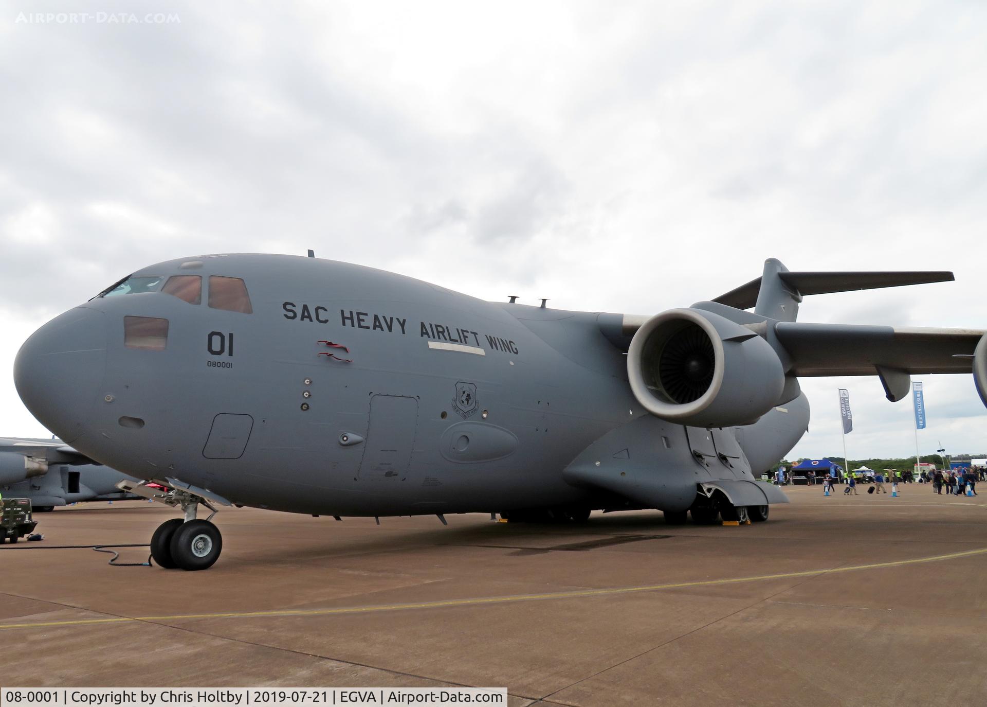 08-0001, 2008 Boeing C-17A Globemaster III C/N F-207, On static display at RIAT 2019 RAF Fairford