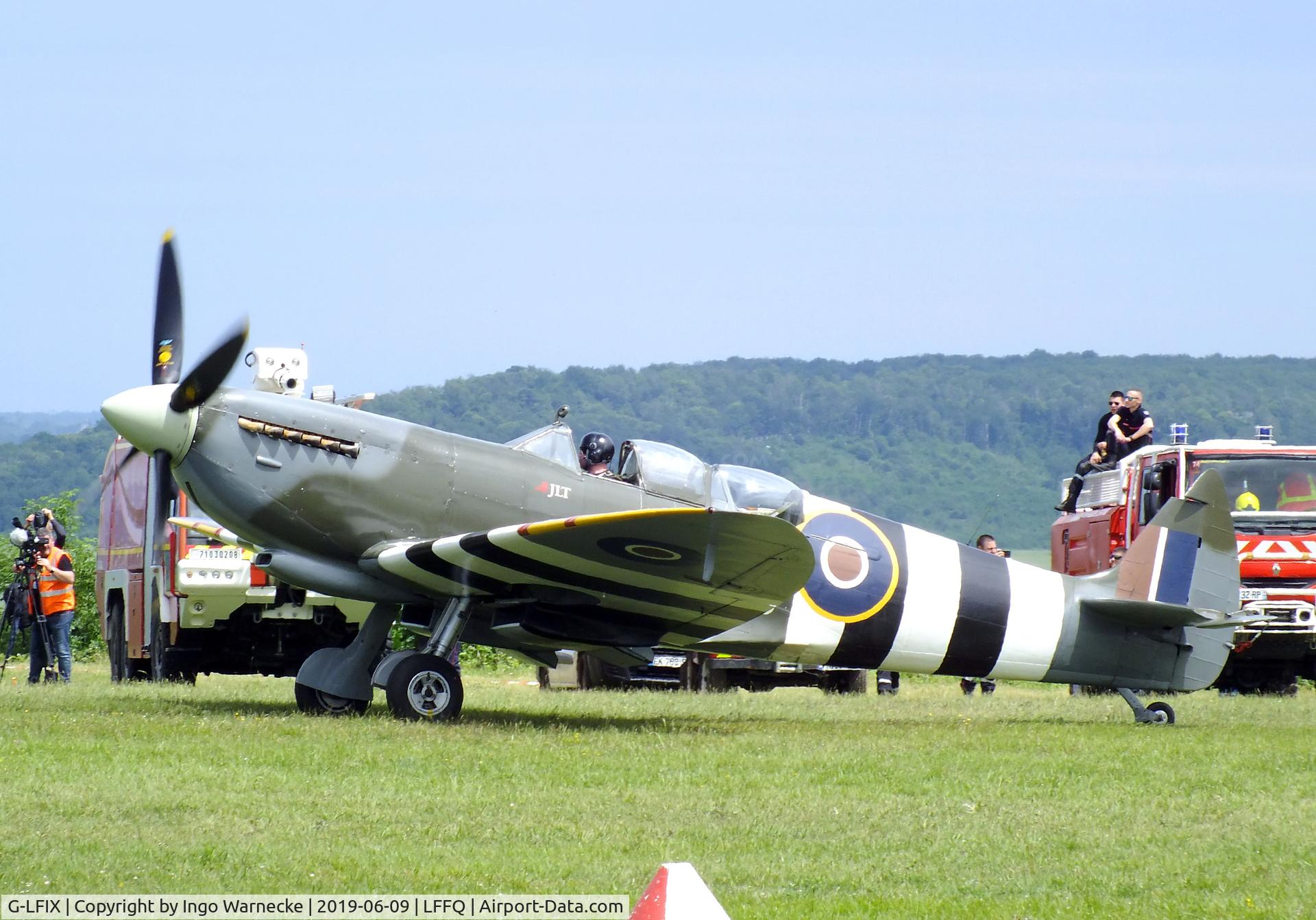 G-LFIX, 1944 Supermarine 509 Spitfire LF.IX (T.IX) C/N CBAF.8463, Supermarine Spitfire LF IX (T IX) at the Meeting Aerien 2019, La-Ferte-Alais