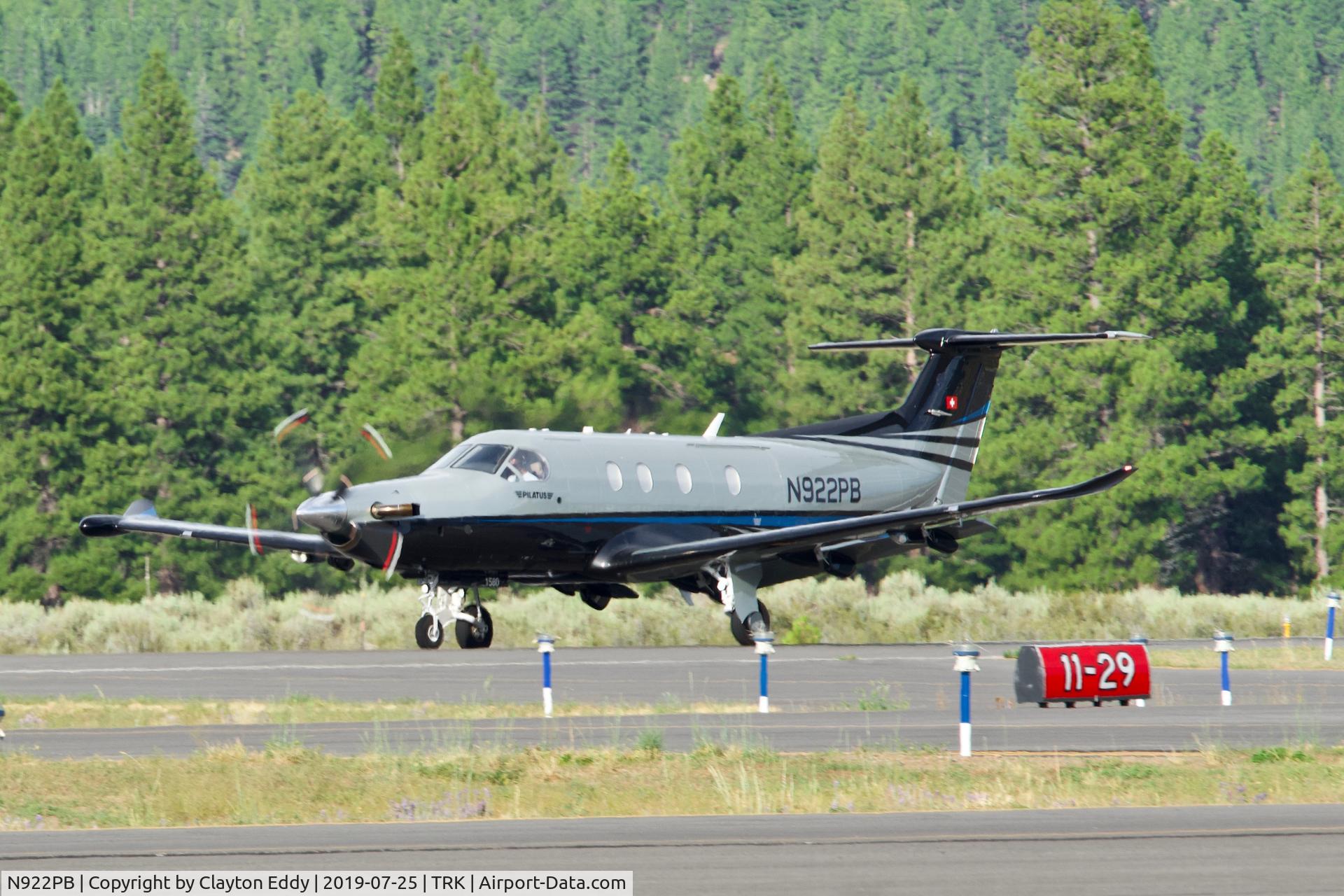 N922PB, 2015 Pilatus PC-12/47E C/N 1580, Truckee Airport California 2019.
