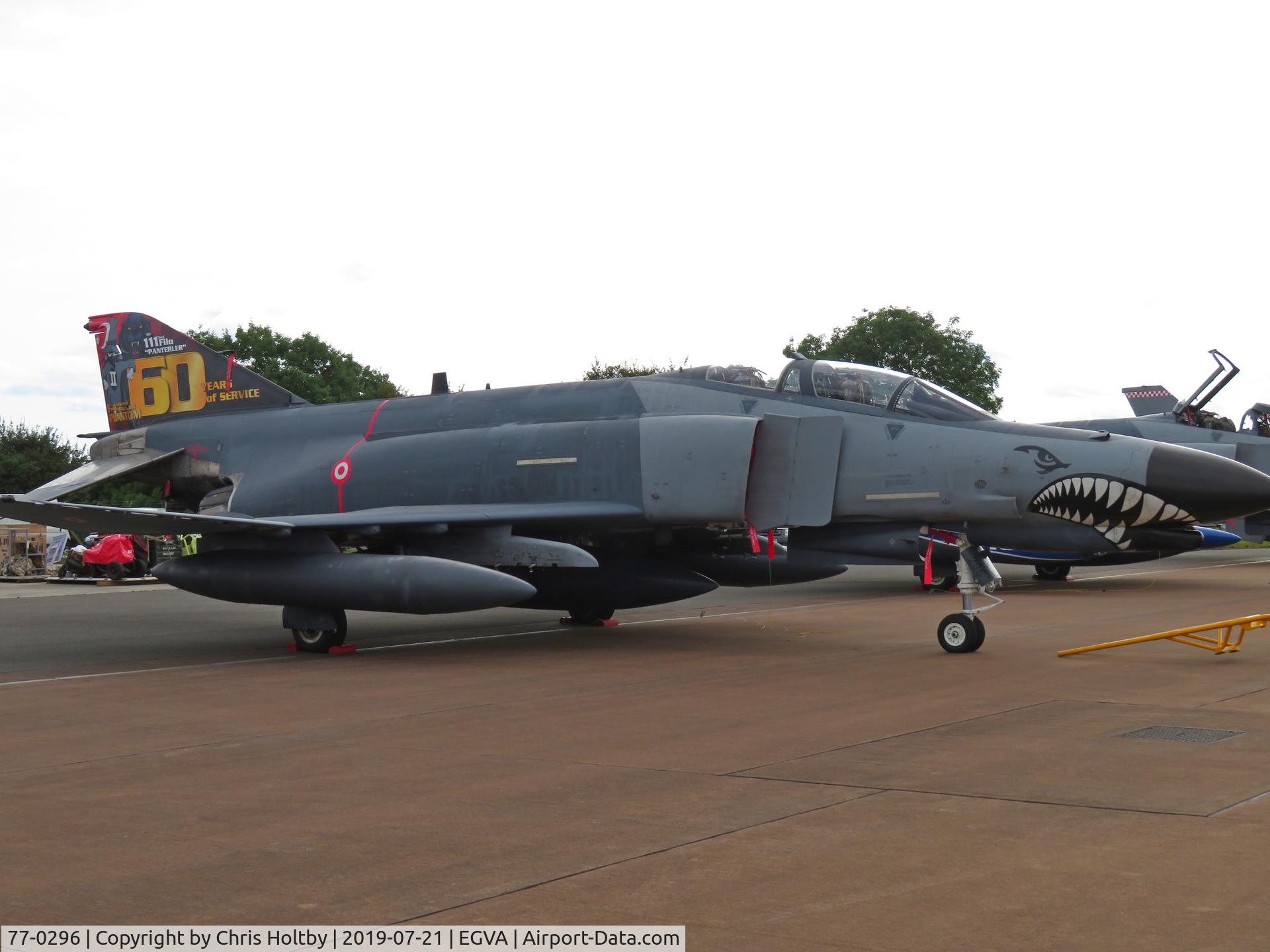 77-0296, 1977 McDonnell Douglas F-4E-65-MC (2020) Phantom C/N 5009, Turkish Air Force 'Terminator' [Phantom F-4] on static display at RIAT 2019 RAF Fairford