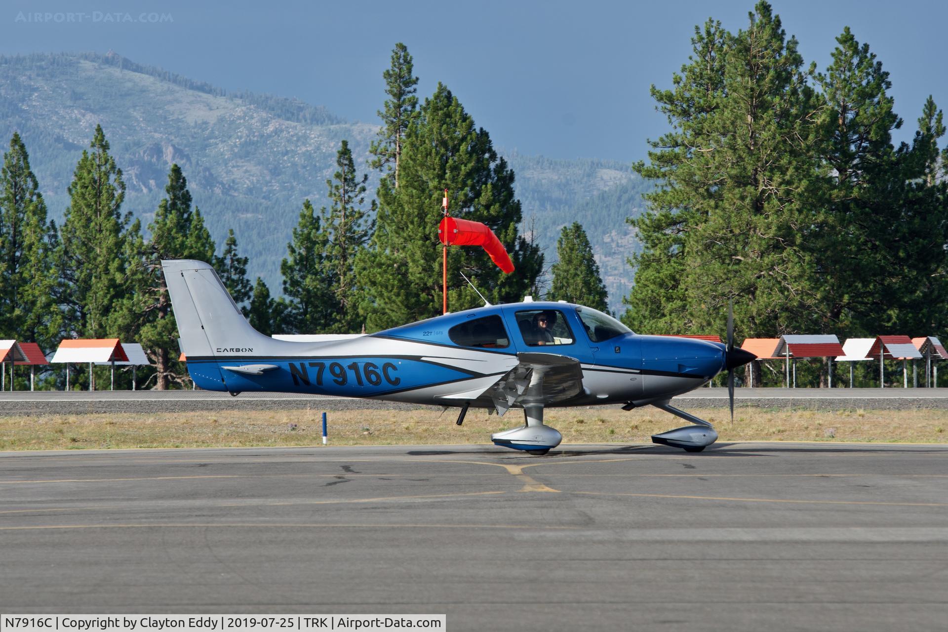 N7916C, 2017 Cirrus SR22T C/N 1529, Truckee Airport California 2019.