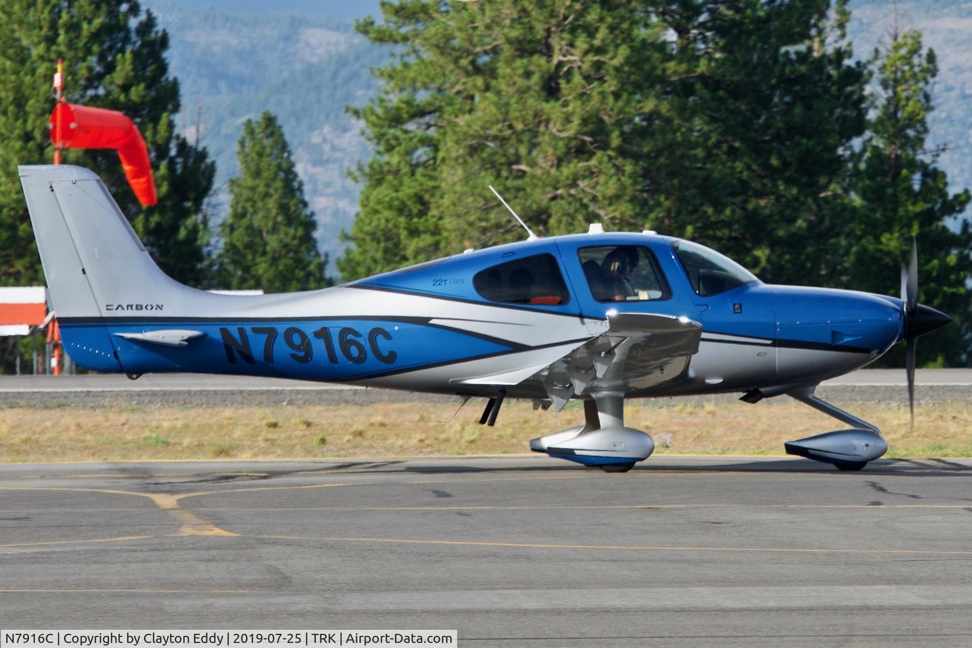 N7916C, 2017 Cirrus SR22T C/N 1529, Truckee Airport California 2019.