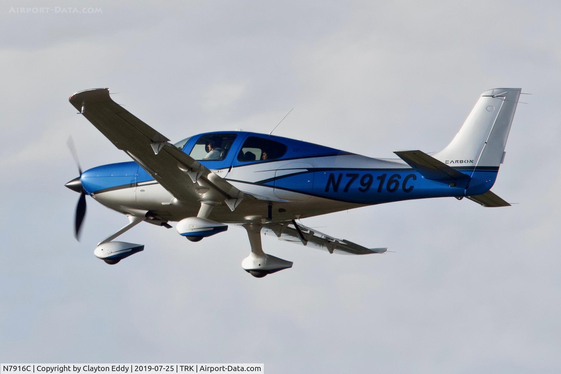 N7916C, 2017 Cirrus SR22T C/N 1529, Truckee Airport California 2019.