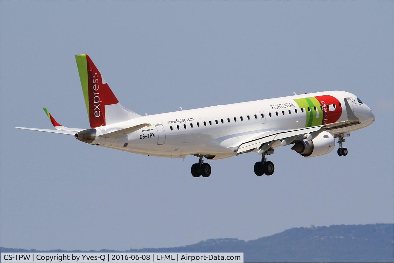 CS-TPW, 2012 Embraer 190LR (ERJ-190-100LR) C/N 19000550, Embraer ERJ-190LR, On final rwy 32R, Marseille-Provence Airport (LFML-MRS)