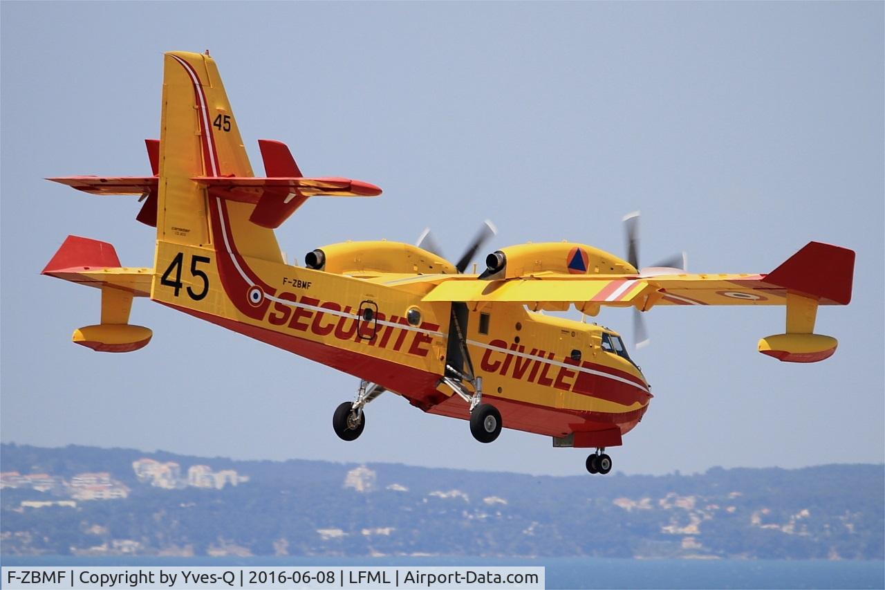 F-ZBMF, Canadair CL-215-6B11 CL-415 C/N 2045, Canadair CL-415, On final rwy 32R, Marseille-Provence Airport (LFML-MRS)