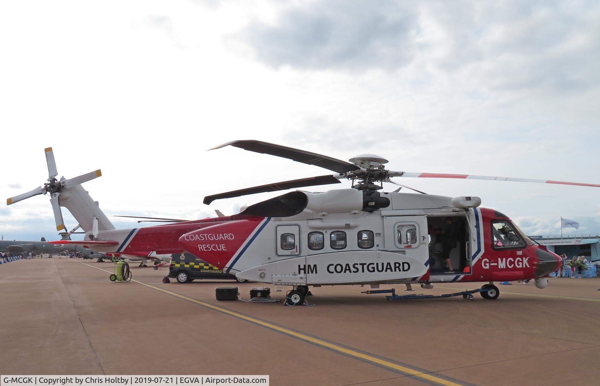 G-MCGK, 2014 Sikorsky S-92A C/N 920251, Parked at RIAT 2019 at RAF Fairford