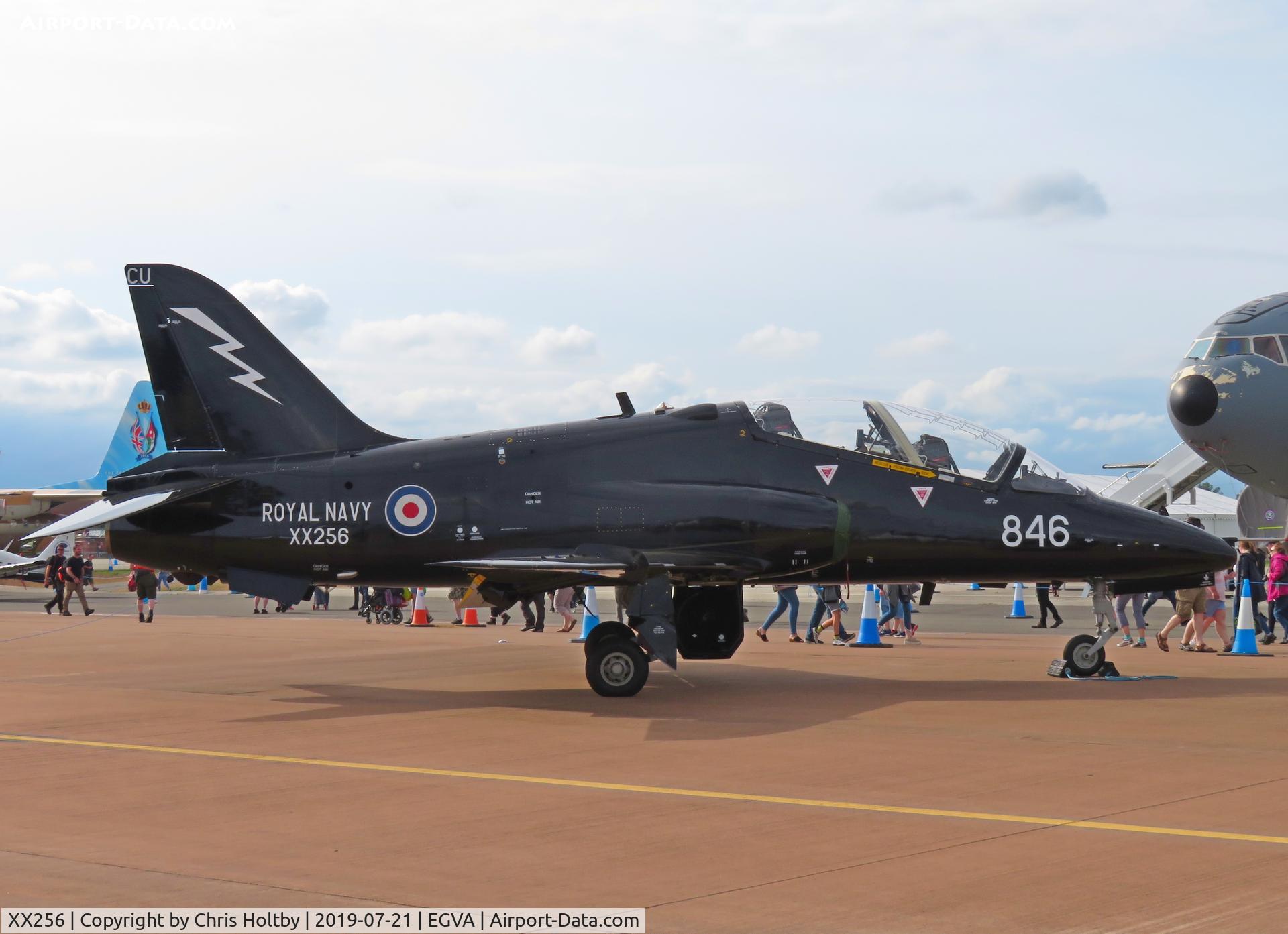 XX256, 1978 Hawker Siddeley Hawk T.1A C/N 092/312092, On static display at RIAT 2019 RAF Fairford