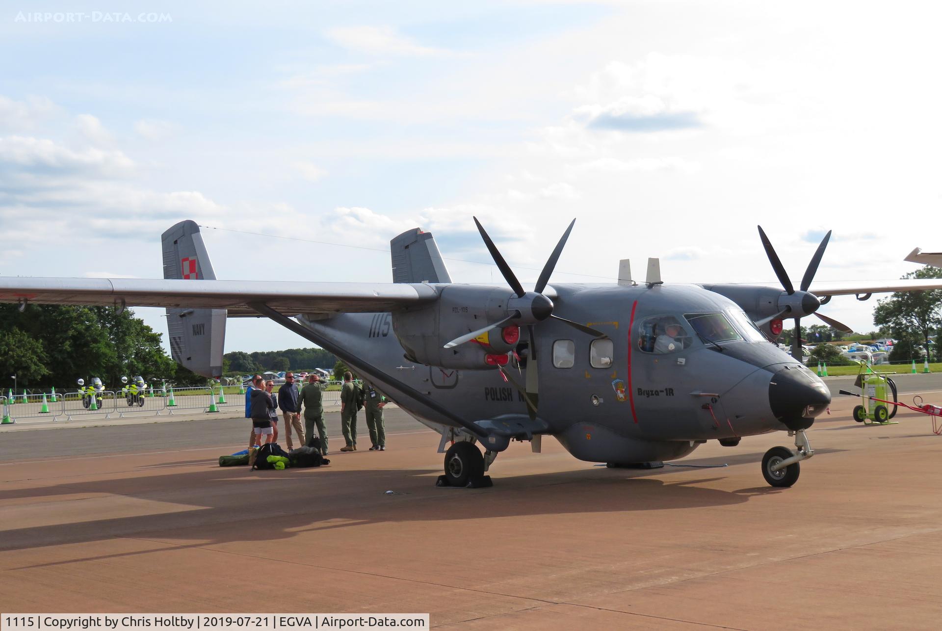 1115, PZL-Mielec M-28B1R Bryza 1R C/N AJG001-06, Polish Navy Bryza 1R parked at RIAT 2019 at RAF Fairford