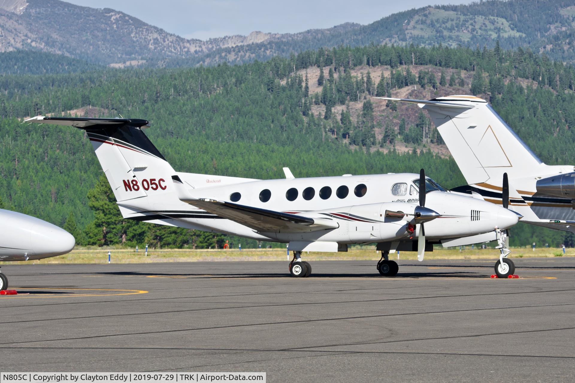 N805C, 2001 Raytheon B200 Super King Air C/N BB-1751, Truckee Airport California 2019.