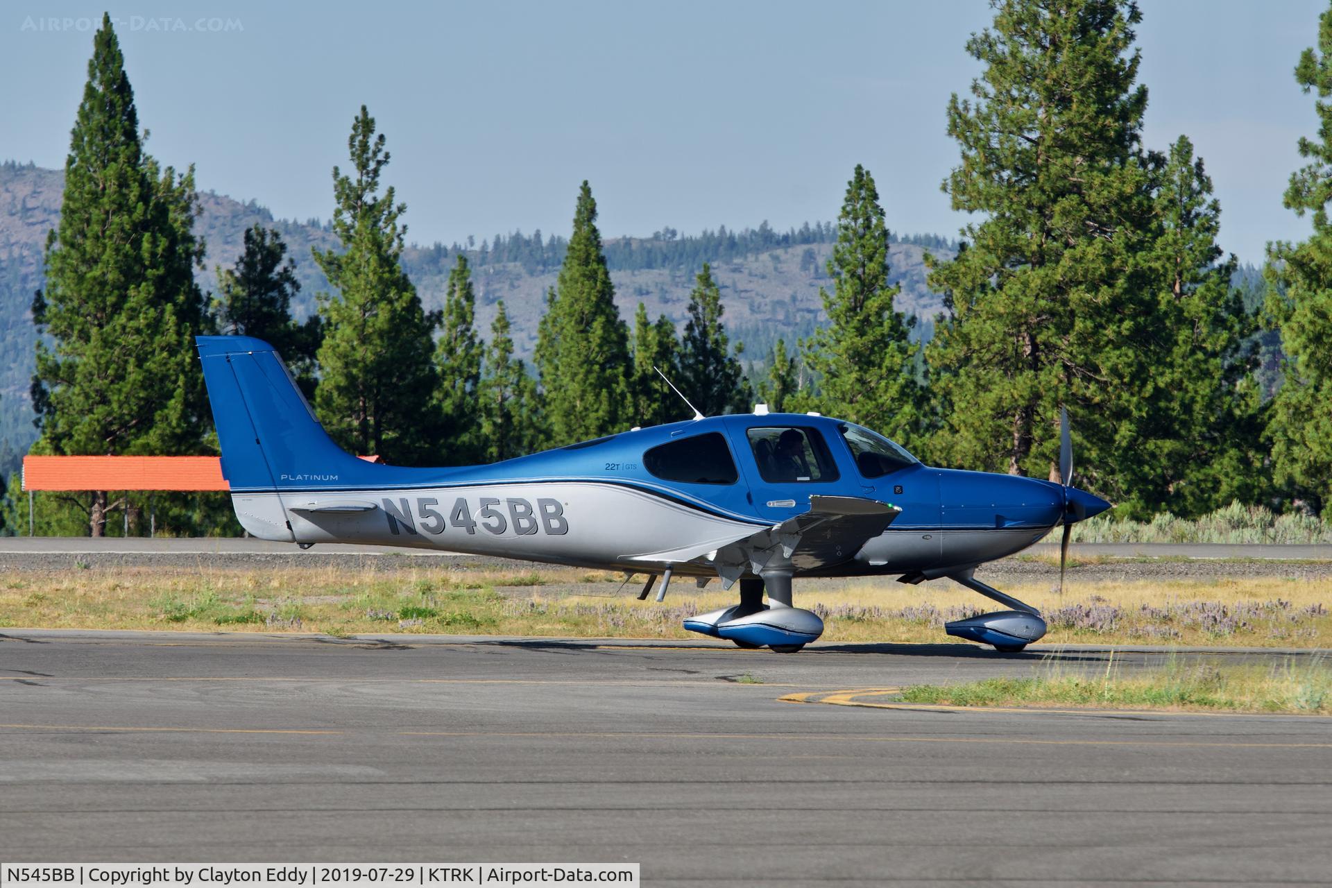 N545BB, 2019 Cirrus SR22T C/N 1939, Truckee Airport California 2019.