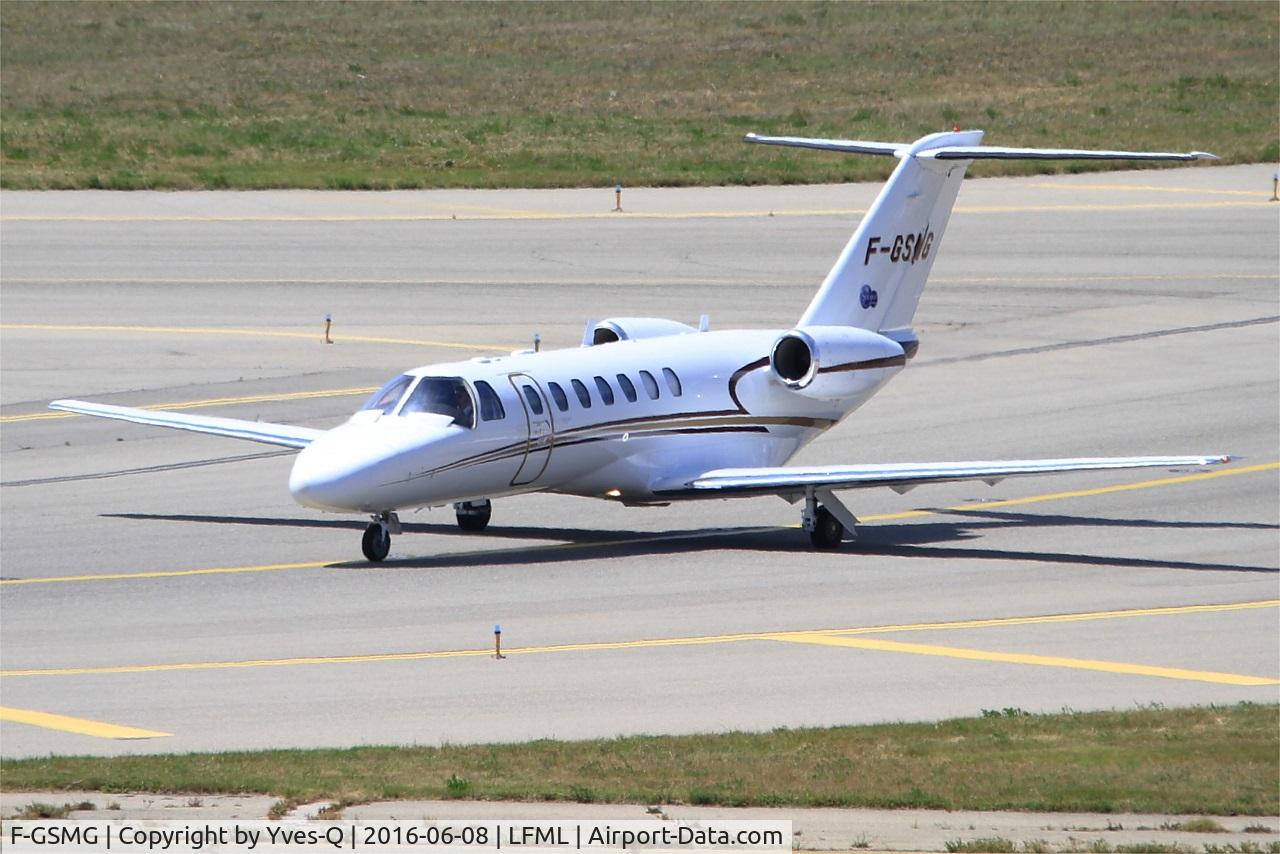 F-GSMG, 2008 Cessna 525B CitationJet CJ3 C/N 525B-0230, Cessna 525B Citation CJ3, Taxiing to holding point rwy 31R, Marseille-Provence Airport (LFML-MRS)