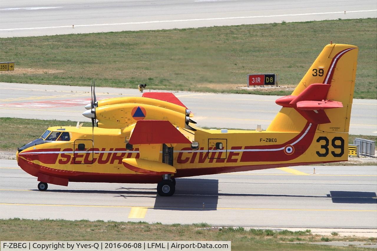 F-ZBEG, Canadair CL-215-6B11 CL-415 C/N 2015, Canadair CL-415, Holding point rwy 31R, Marseille-Provence Airport (LFML-MRS)