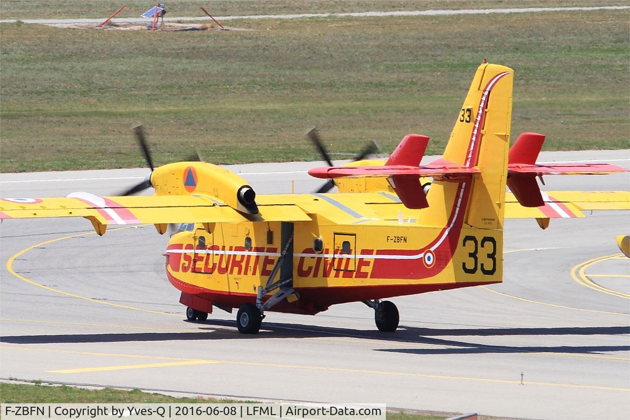 F-ZBFN, 1995 Canadair CL-215-6B11 CL-415 C/N 2006, Canadair CL-415, Lining up rwy 31R, Marseille-Provence Airport (LFML-MRS)