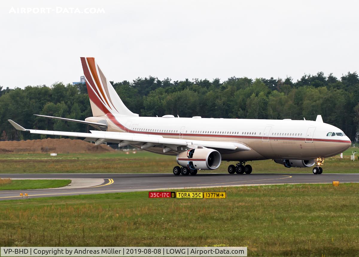 VP-BHD, 2016 Airbus A330-243ACJ C/N 1751, Nice visitor at GRZ.