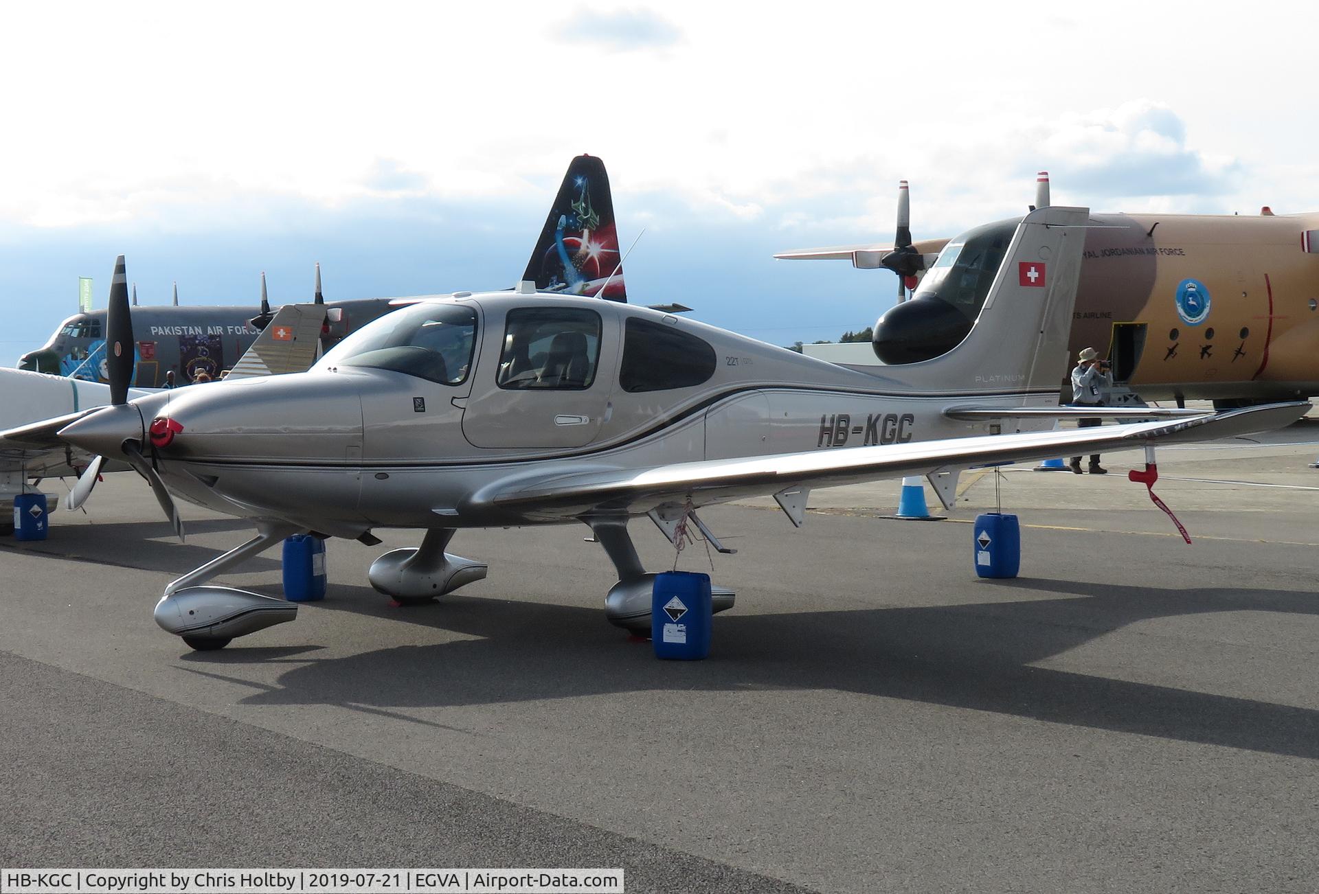HB-KGC, 2018 Cirrus SR-22T G6-GTS Platinum C/N 1688, Smart Cirrus Platinum on show at RIAT 2019 RAF Fairford