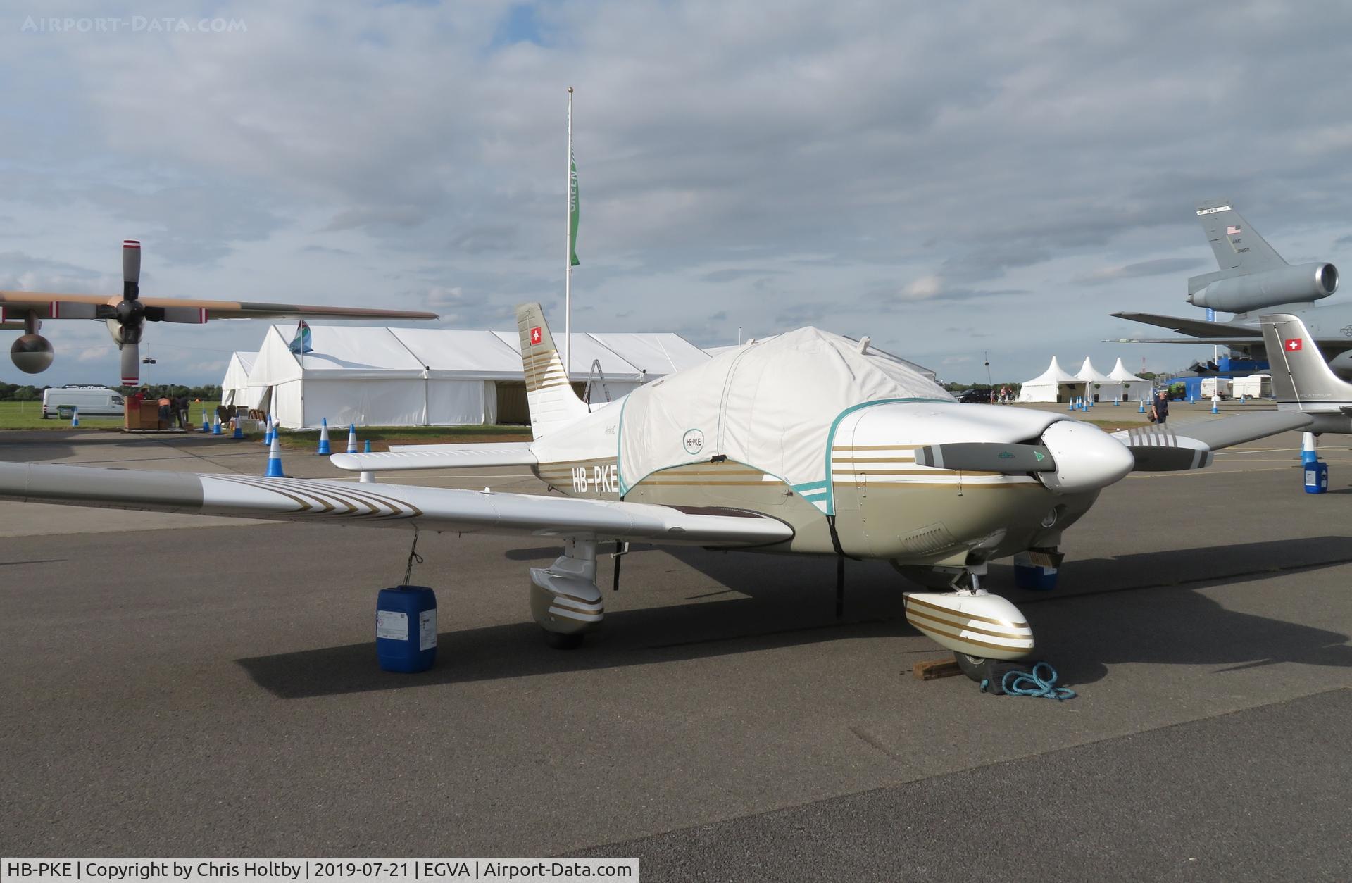 HB-PKE, 1988 Piper PA-28-181 Archer II C/N 28-90087, Parked at RIAT 2019 RAF FAirford