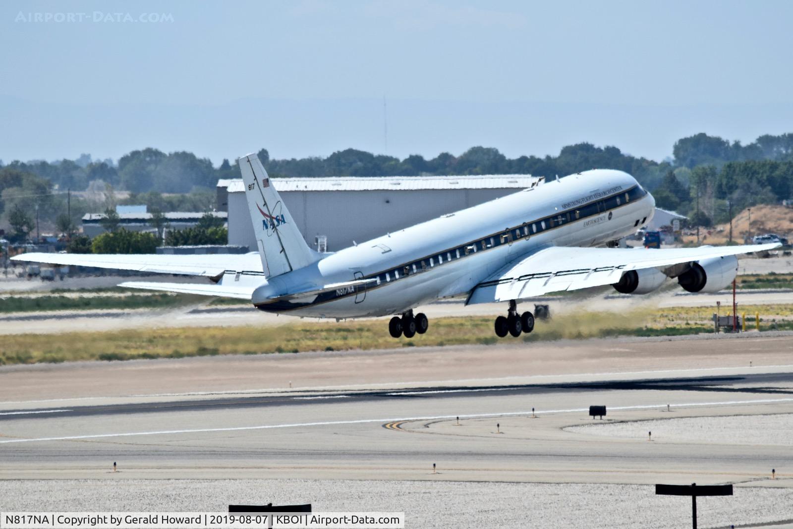 N817NA, 1969 Douglas DC-8-72 C/N 46082, Climb out from RWY 28R.