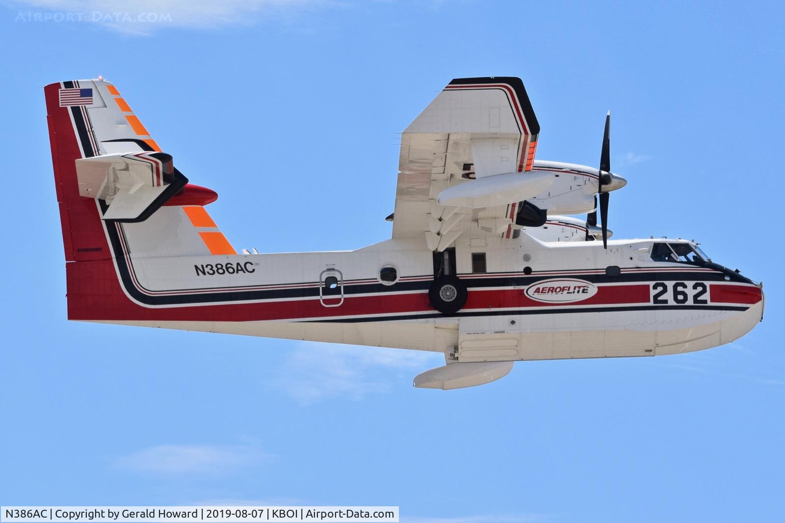 N386AC, 2015 Bombardier CL-415 (CL-215-6B11) C/N 2093, Departing BOI.
