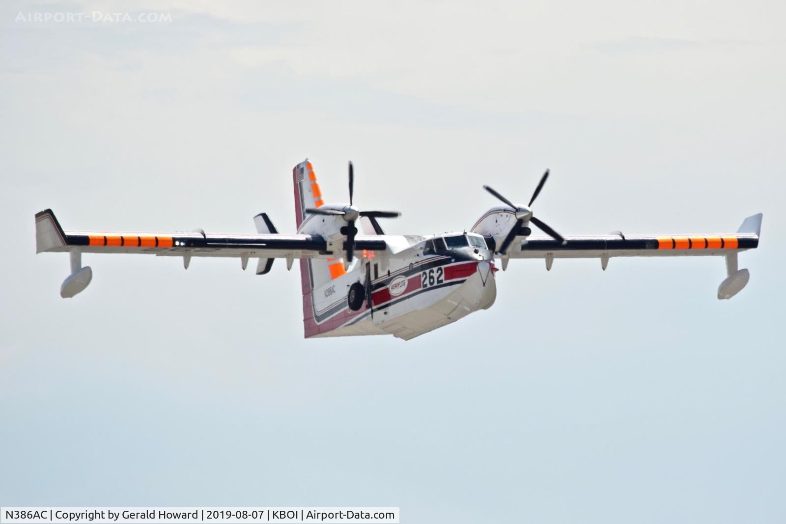 N386AC, 2015 Bombardier CL-415 (CL-215-6B11) C/N 2093, Climb out from RWY 28R.