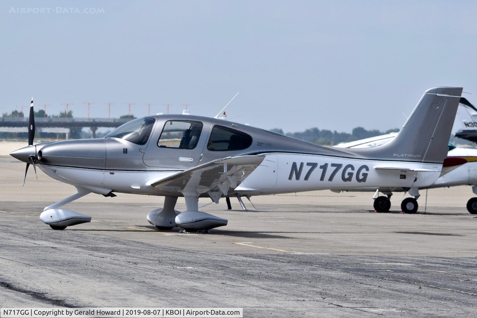 N717GG, Cirrus SR22T C/N 1817, Parked on the north GA ramp.
