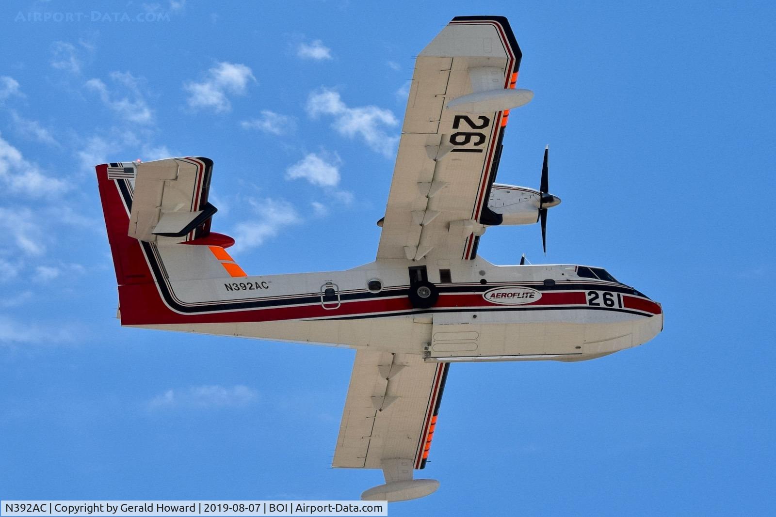 N392AC, 2014 Bombardier CL-215-6BN (CL-415) C/N 2092, Departing BOI.