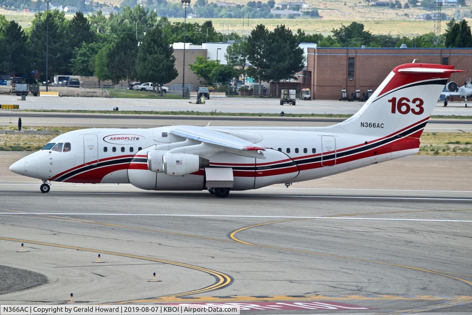N366AC, 1996 British Aerospace Avro 146-RJ85 C/N E.2288, Take off roll on RDY 10L.