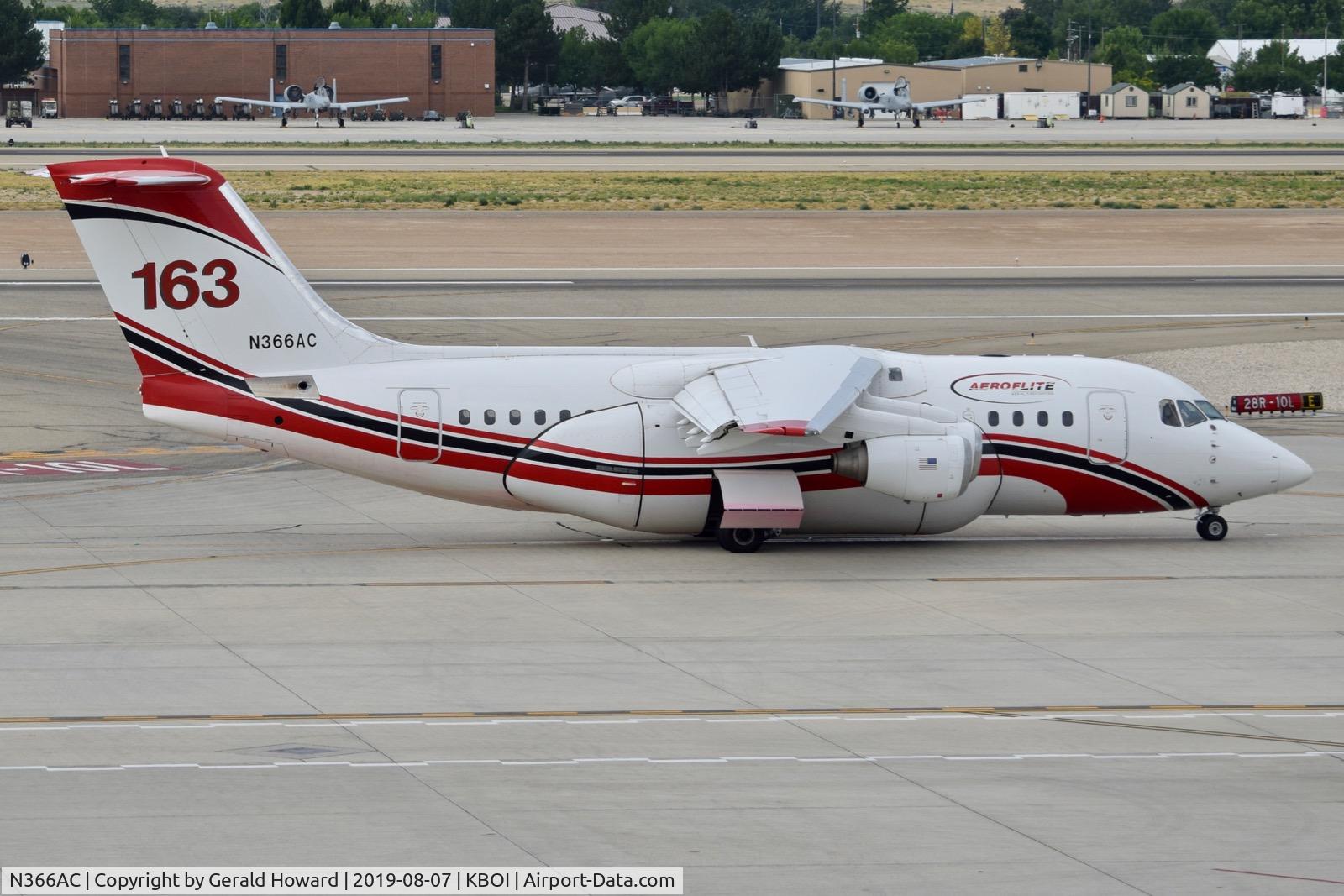 N366AC, 1996 British Aerospace Avro 146-RJ85 C/N E.2288, Taxiing on Alpha.