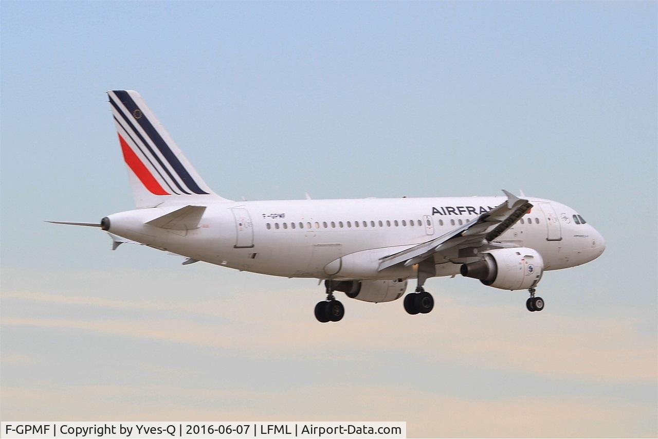 F-GPMF, 1996 Airbus A319-113 C/N 637, Airbus A319-113, On final Rwy 31R, Marseille-Provence Airport (LFML-MRS)