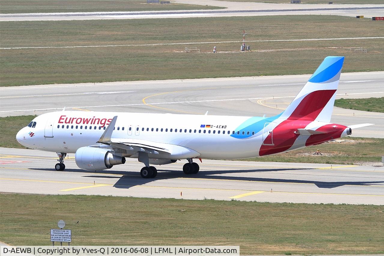 D-AEWB, 2016 Airbus A320-214 C/N 6992, Airbus A320-214, Holding point rwy 31R, Marseille-Provence Airport (LFML-MRS)