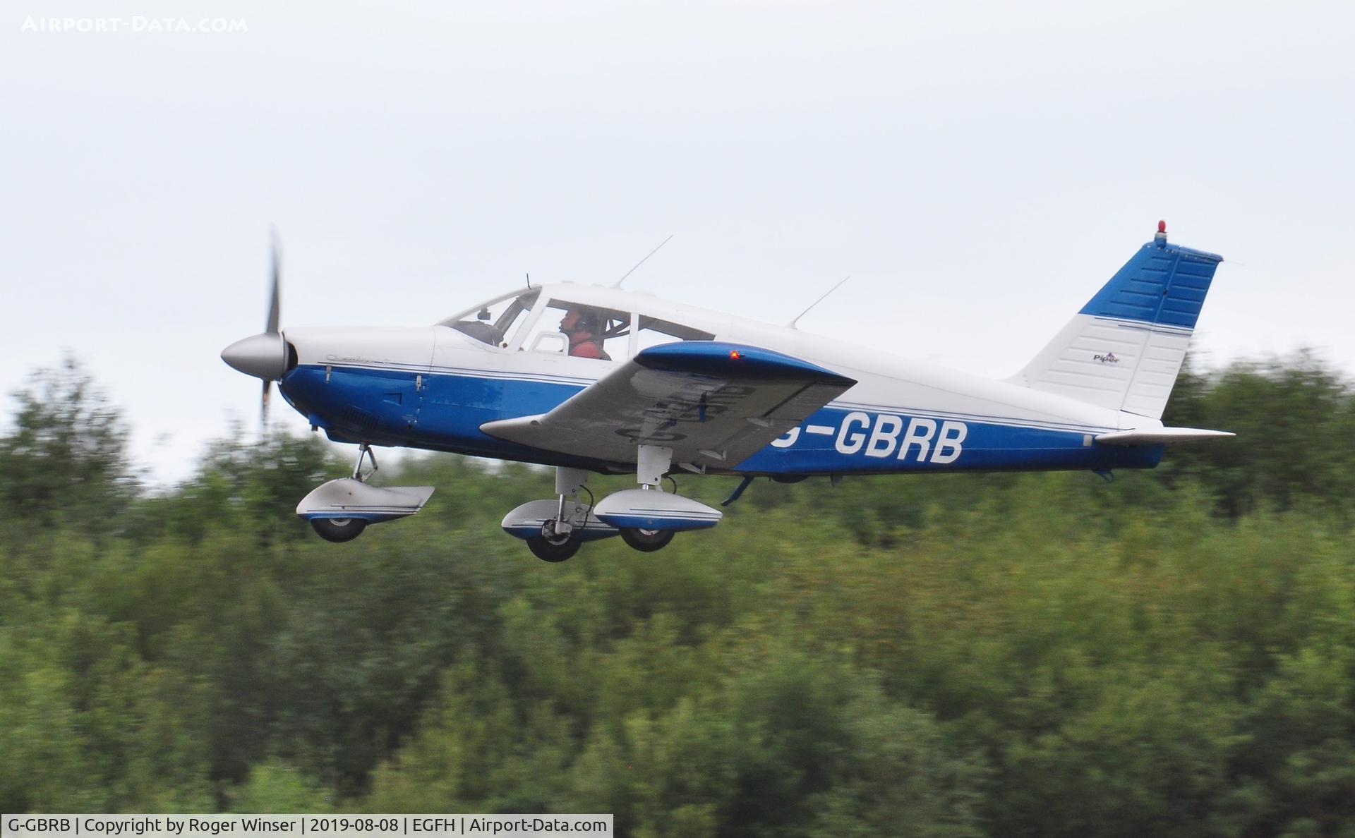 G-GBRB, 1965 Piper PA-28-180 Cherokee C/N 28-2583, Visiting Cherokee 180 departing Runway 10.