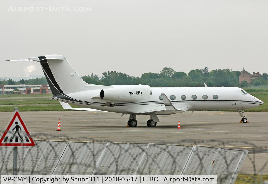 VP-CMY, 2010 Gulfstream Aerospace GIV-X (G450) C/N 4203, Parked at the General Aviation area...