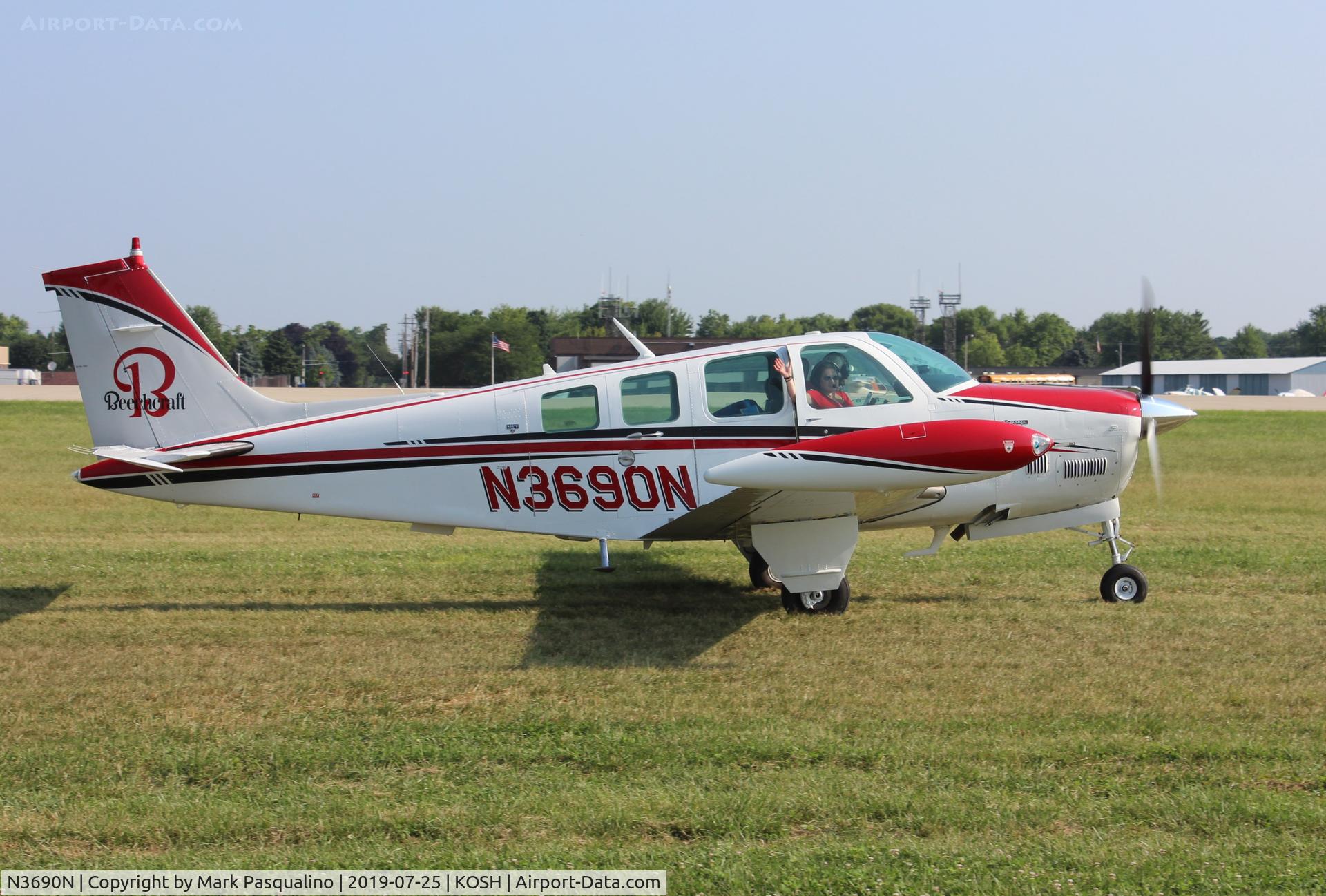 N3690N, 1980 Beech A36TC Bonanza 36 C/N EA-123, Beech A36TC