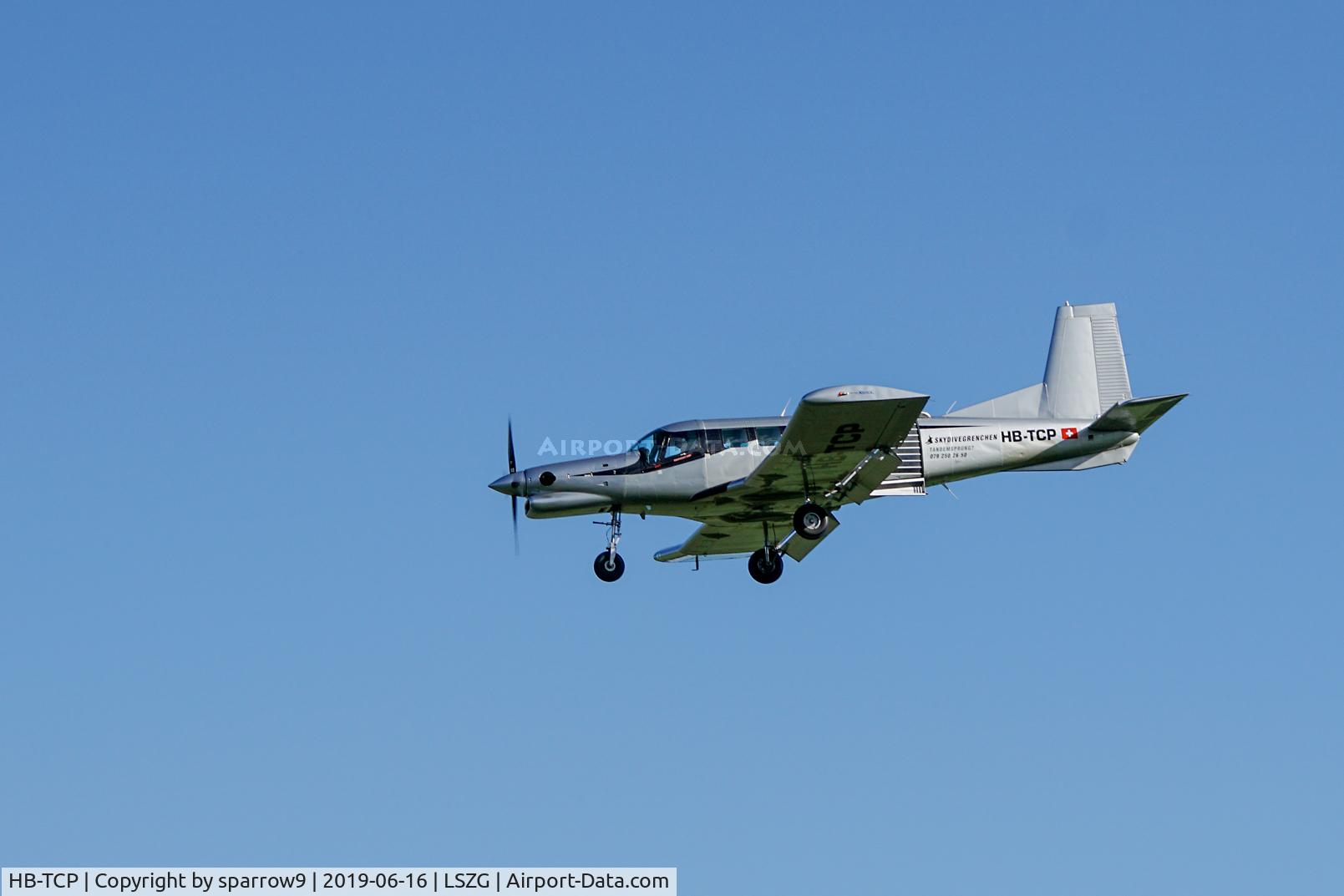 HB-TCP, 2011 Pacific Aerospace 750XL C/N 180, On final runway 06 Grenchen