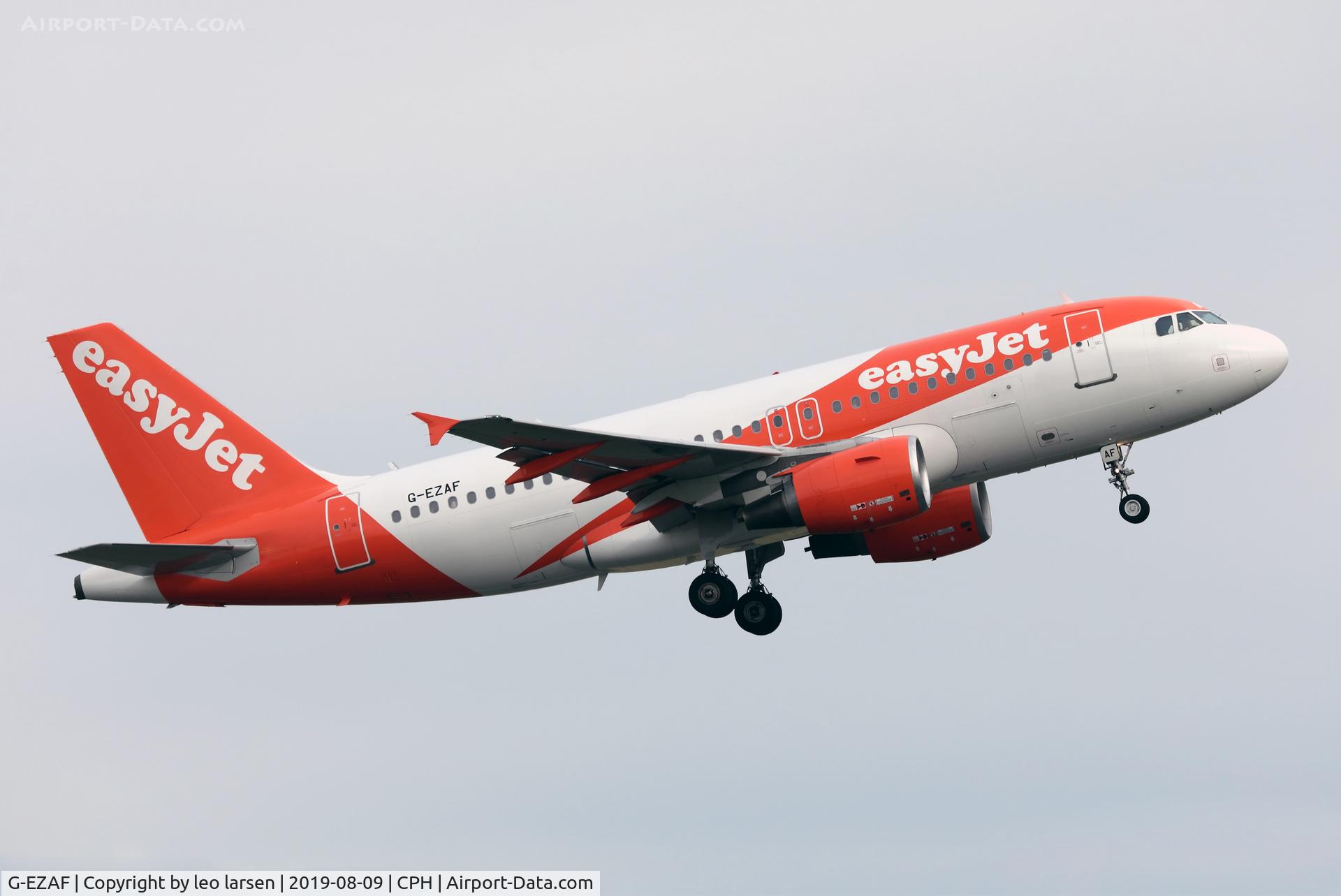 G-EZAF, 2006 Airbus A319-111 C/N 2715, Copenhagen 9.8.2019 T/O R-22R