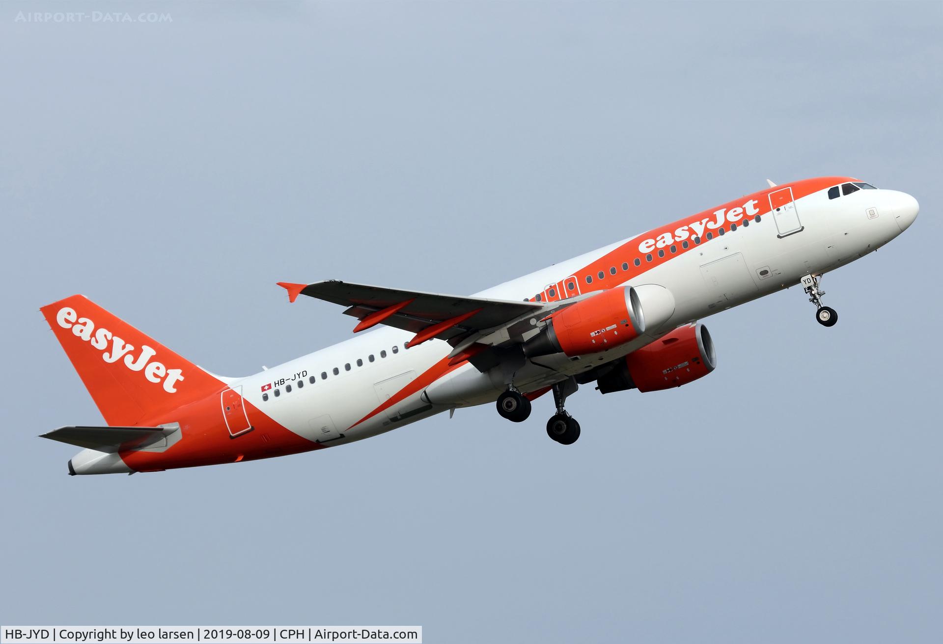 HB-JYD, 2011 Airbus A320-214 C/N 4646, Copenhagen 9.8.2019 T/O R-22R