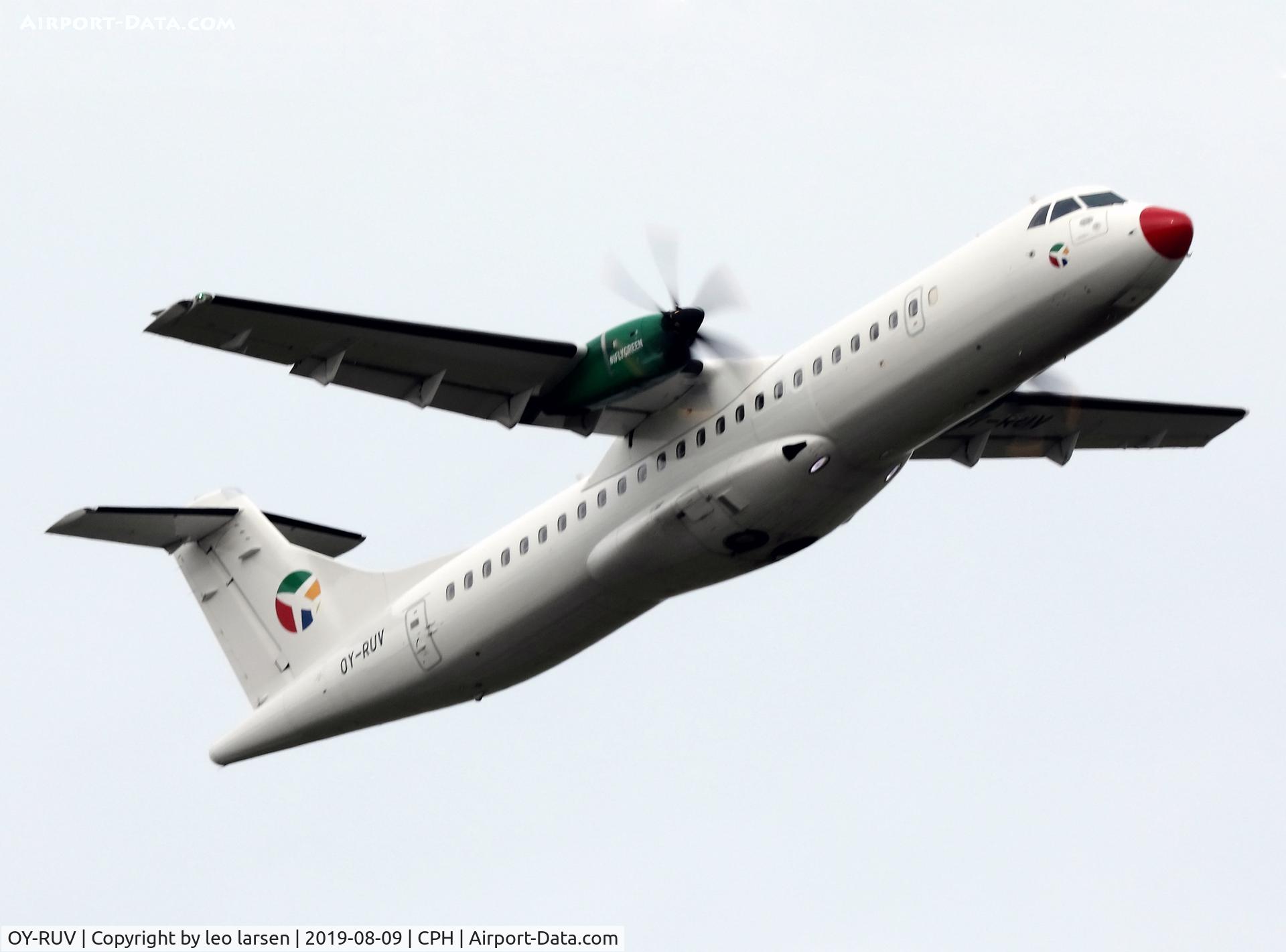 OY-RUV, 2018 ATR 72-600 C/N 1527, Copenhagen 9.8.2019 T/O R-22R