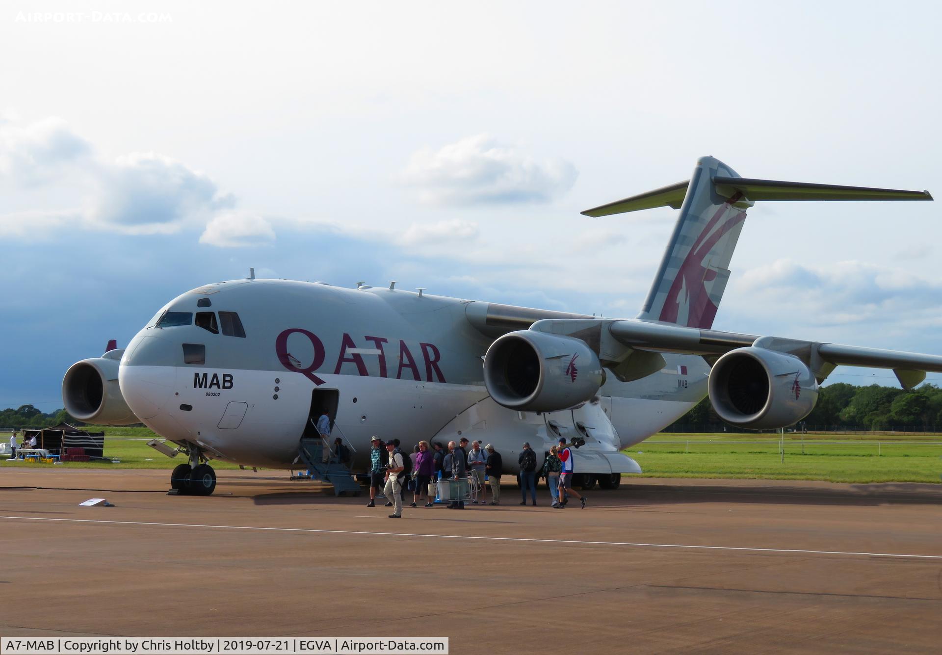 A7-MAB, 2009 Boeing C-17A Globemaster III C/N F-209/QA-2, Qatar Globemaster III on static display at RIAT 2019 RAF Fairford
