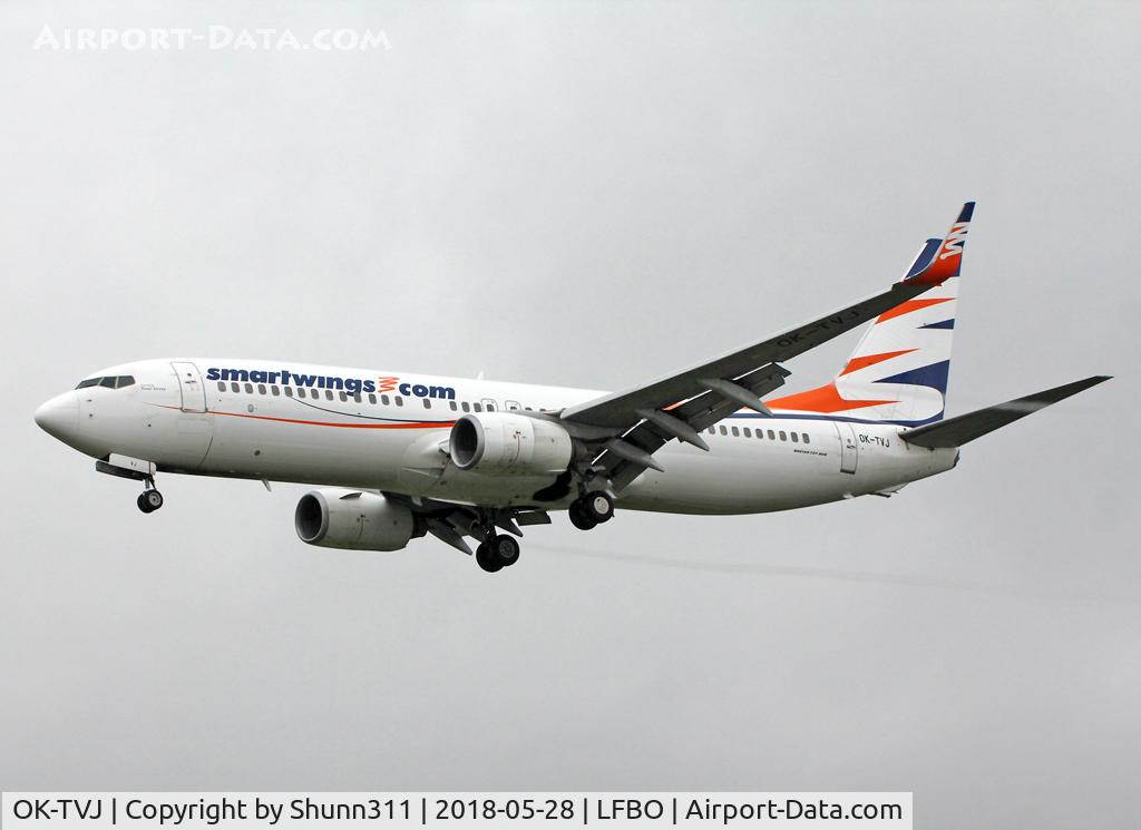 OK-TVJ, 2004 Boeing 737-8Q8 C/N 29351, Landing rwy 32L