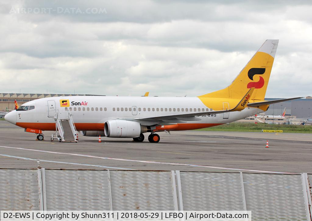 D2-EWS, 2008 Boeing 737-7HB C/N 35956, Parked at the old Terminal...