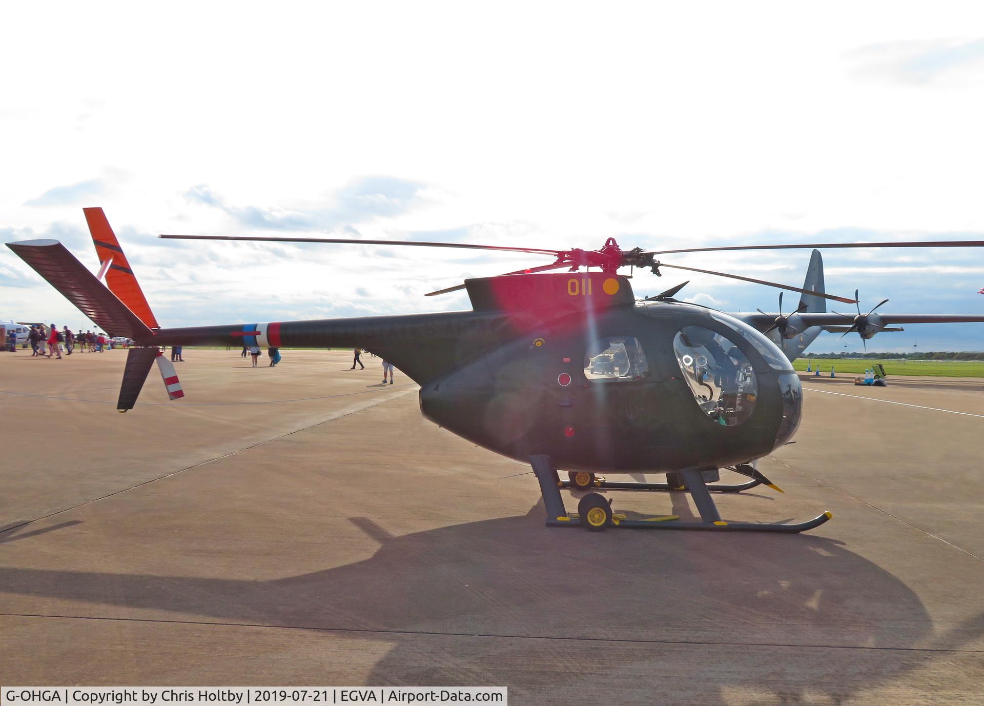 G-OHGA, 1969 Hughes OH-6A Cayuse C/N 1381, Ex-US Army Hughes Cayuse now owned by MSS Holdings in Preston, on show at RIAT 2019 RAF Fairford