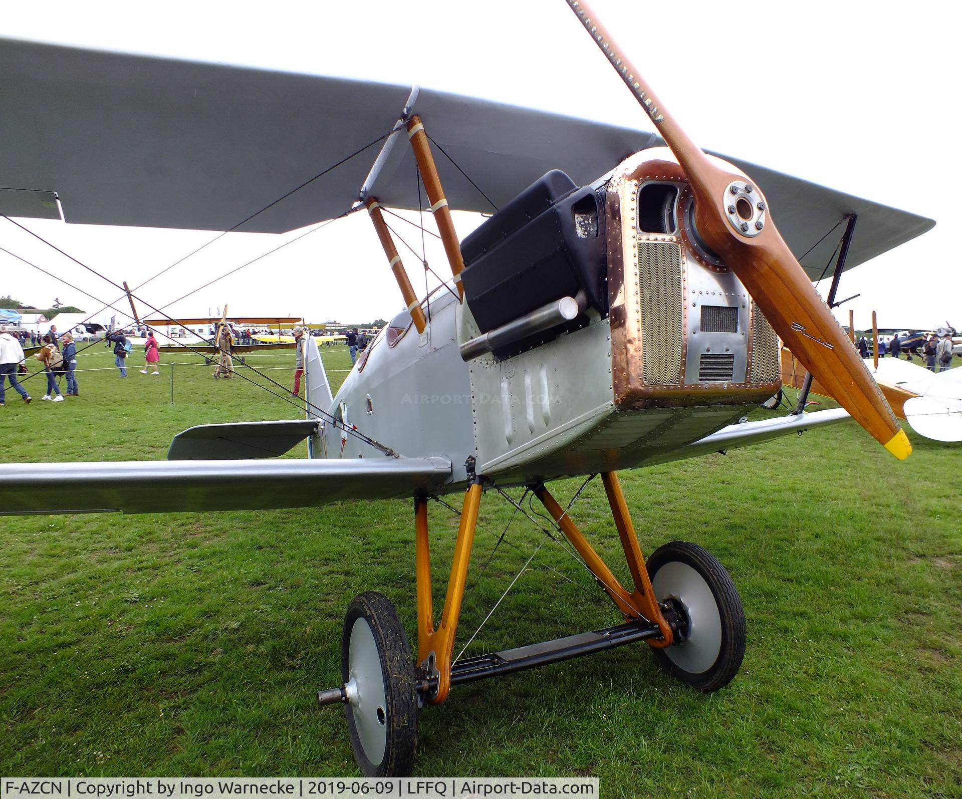 F-AZCN, Royal Aircraft Factory SE-5A Replica C/N 02, Amicale Jean Salis R.A.F. S.E.5 two-seater look-alike (converted from a Stampe SV-4) at the Meeting Aerien 2019, La-Ferte-Alais