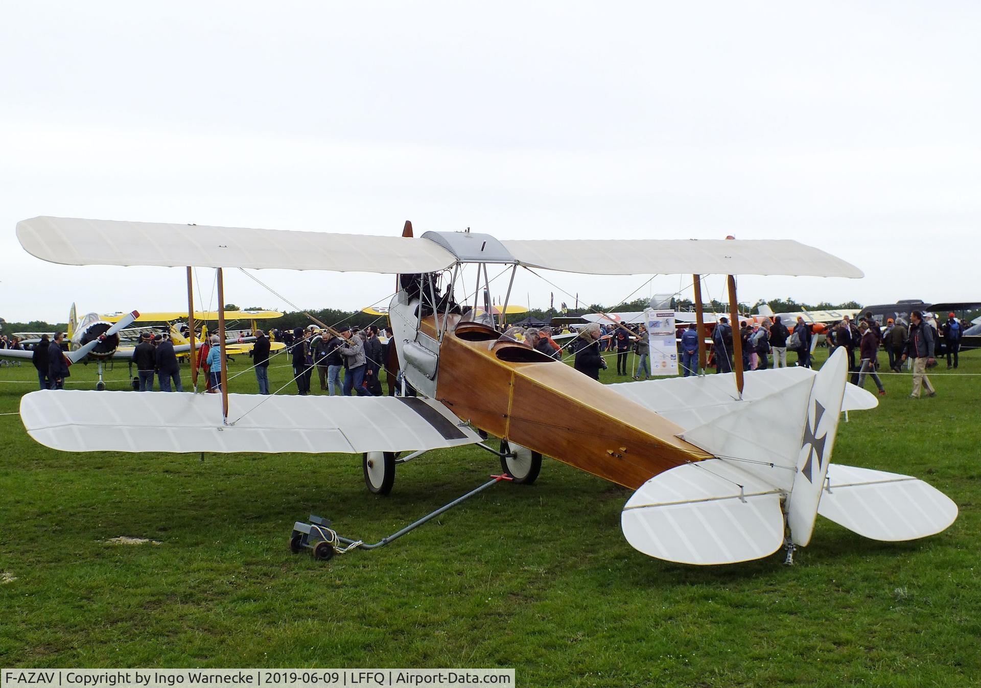 F-AZAV, LFG Roland C.II C/N 005, Amicale Jean Salis Albatros C II two-seater look-alike (converted from a De Havilland D.H.82 Tiger Moth) at the Meeting Aerien 2019, La-Ferte-Alais