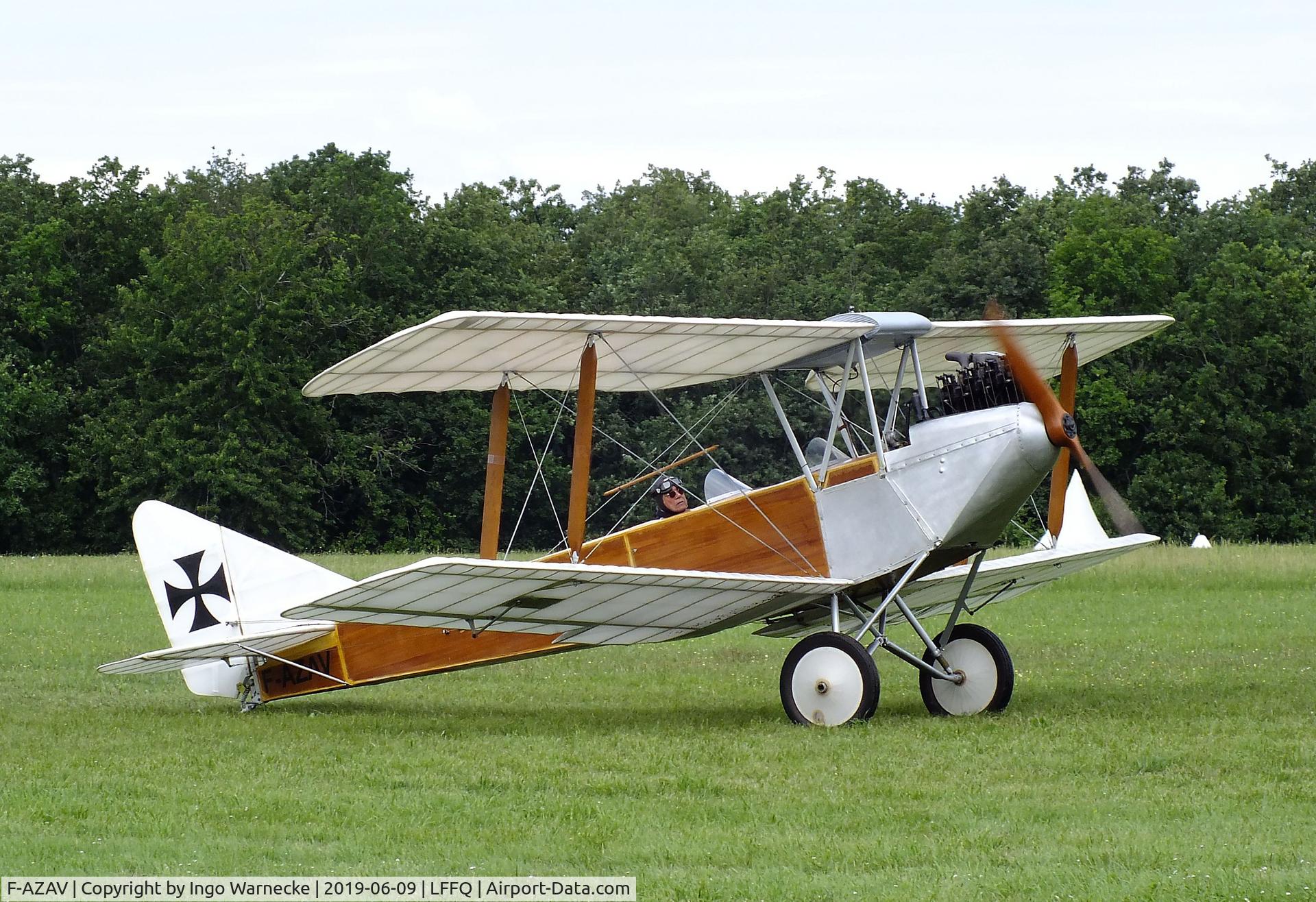 F-AZAV, LFG Roland C.II C/N 005, Amicale Jean Salis Albatros C II two-seater look-alike (converted from a De Havilland D.H.82 Tiger Moth) at the Meeting Aerien 2019, La-Ferte-Alais