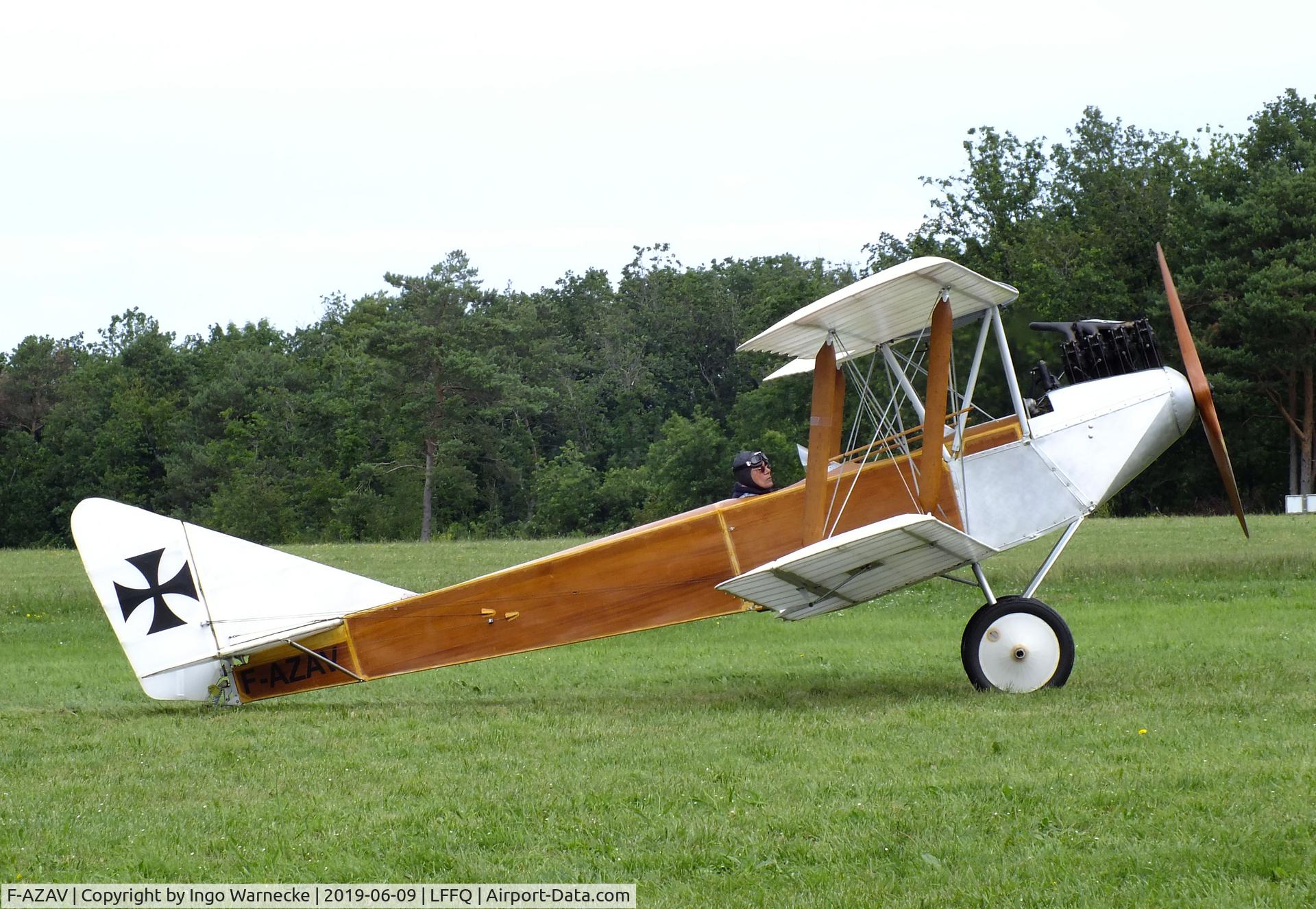 F-AZAV, LFG Roland C.II C/N 005, Amicale Jean Salis Albatros C II two-seater look-alike (converted from a De Havilland D.H.82 Tiger Moth) at the Meeting Aerien 2019, La-Ferte-Alais