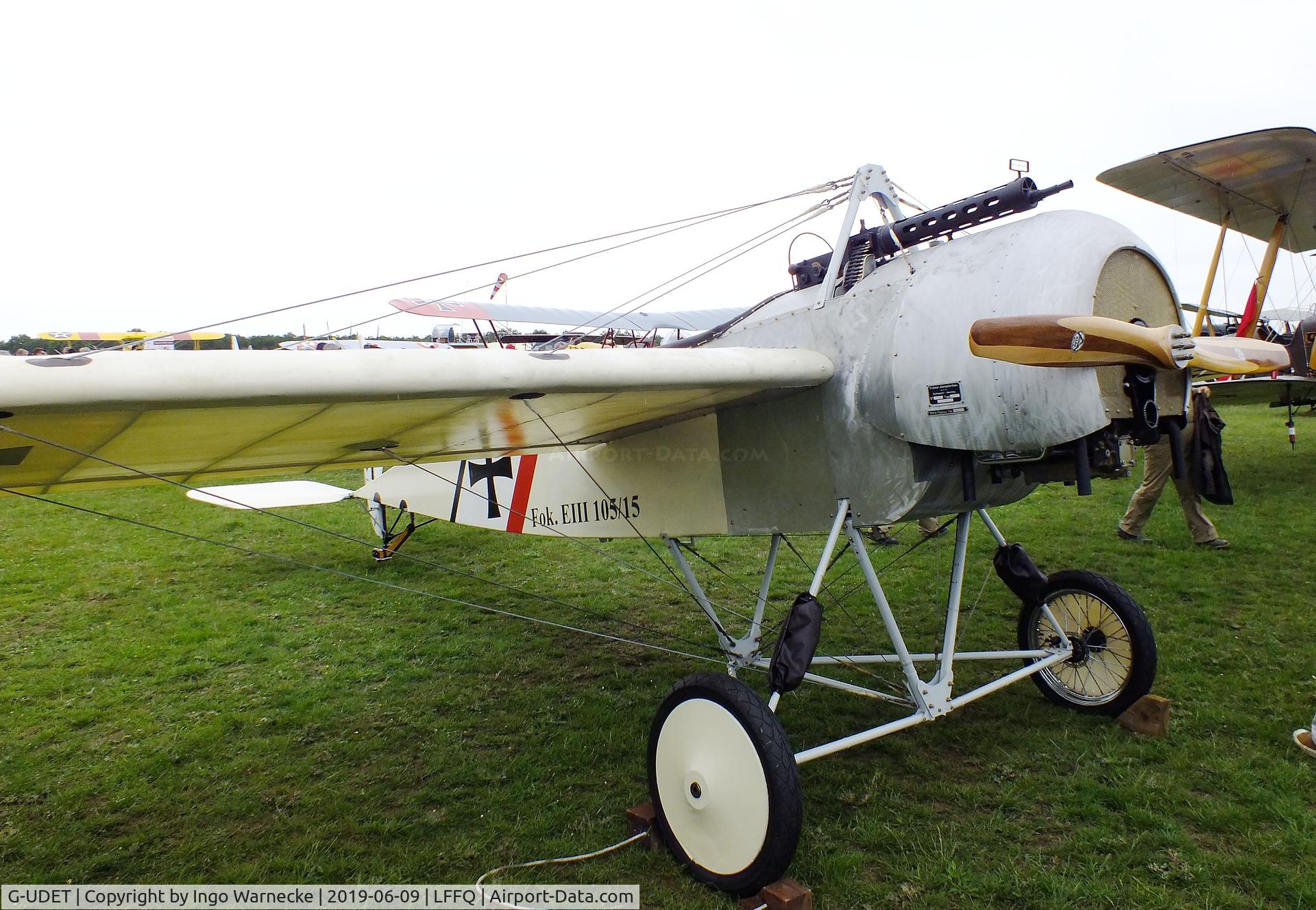G-UDET, 2010 Fokker EIII Replica C/N GS-104, Fokker E III replica at the Meeting Aerien 2019, La-Ferte-Alais