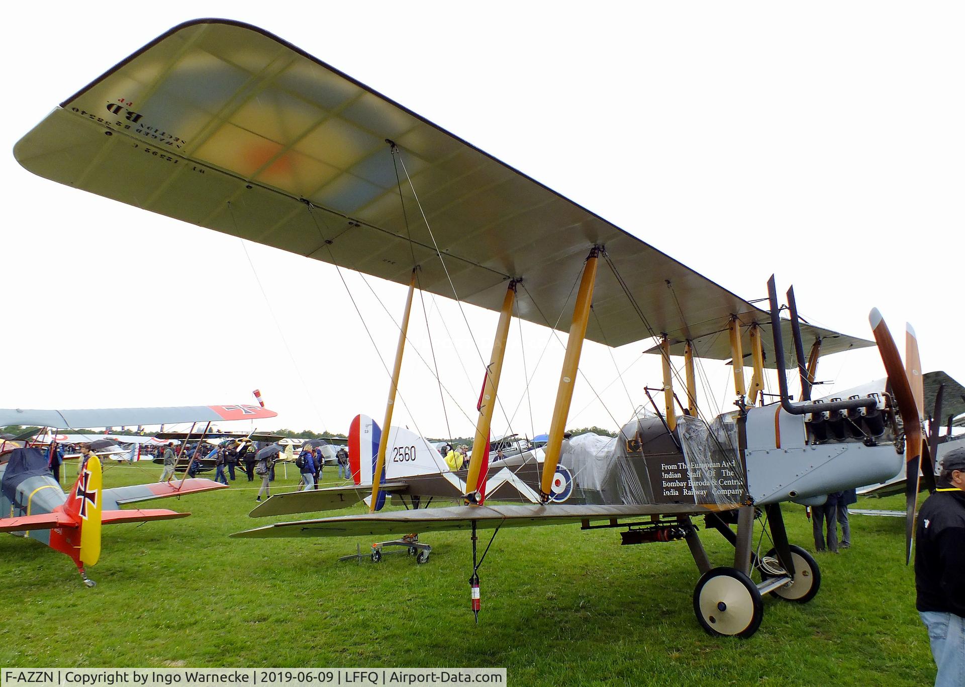 F-AZZN, 2009 Royal Aircraft Factory BE-2f Replica C/N MF01, Royal Aircraft Factory B.E.2F replica at the Meeting Aerien 2019, La-Ferte-Alais