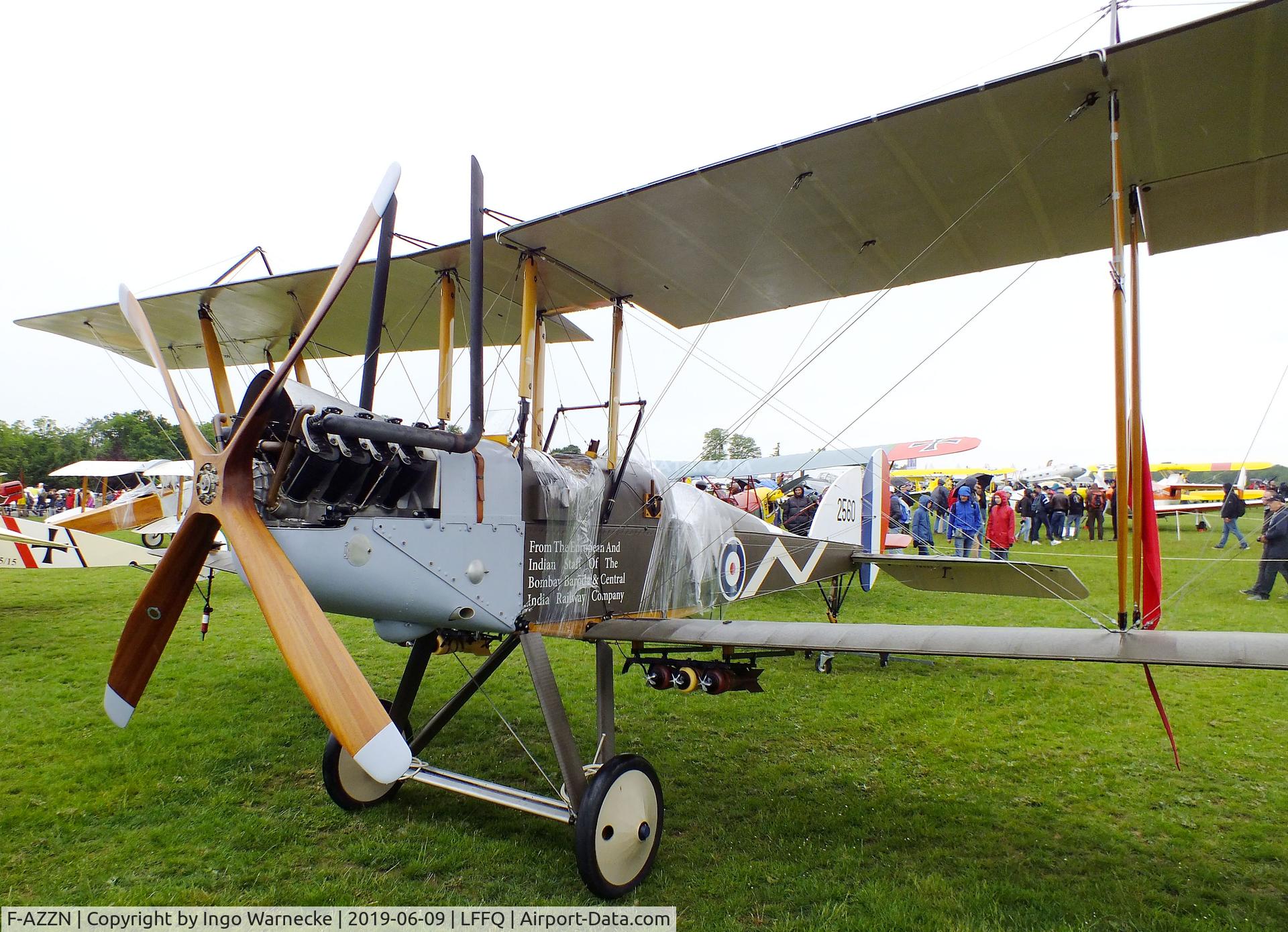 F-AZZN, 2009 Royal Aircraft Factory BE-2f Replica C/N MF01, Royal Aircraft Factory B.E.2F replica at the Meeting Aerien 2019, La-Ferte-Alais