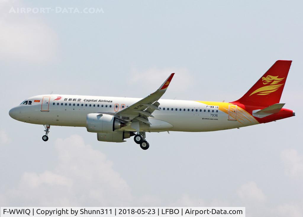 F-WWIQ, 2018 Airbus A320-251N C/N 7936, C/n 7936 - Capital Airlines ntu... For Jazeera Airways as 9K-CAQ